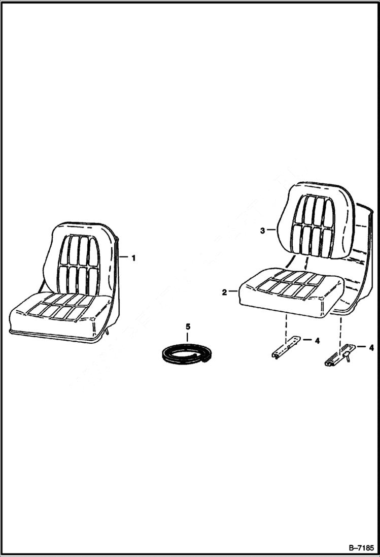 Схема запчастей Bobcat 700s - SEAT (Milsco) MAIN FRAME