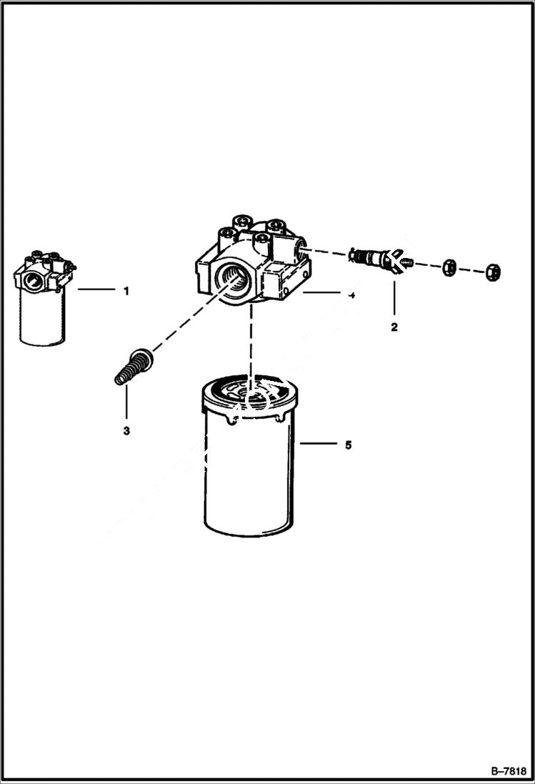 Схема запчастей Bobcat 900s - HYDROSTATIC OIL FILTER HYDROSTATIC SYSTEM