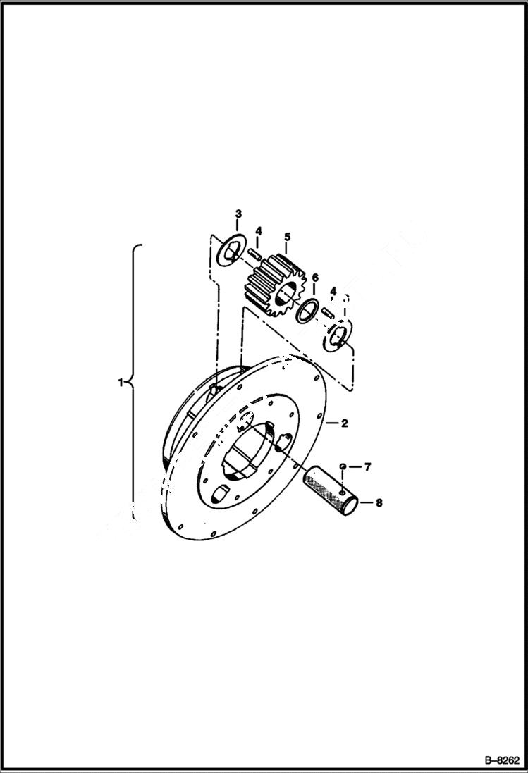 Схема запчастей Bobcat 900s - PLANETARY SPIDER DRIVE TRAIN