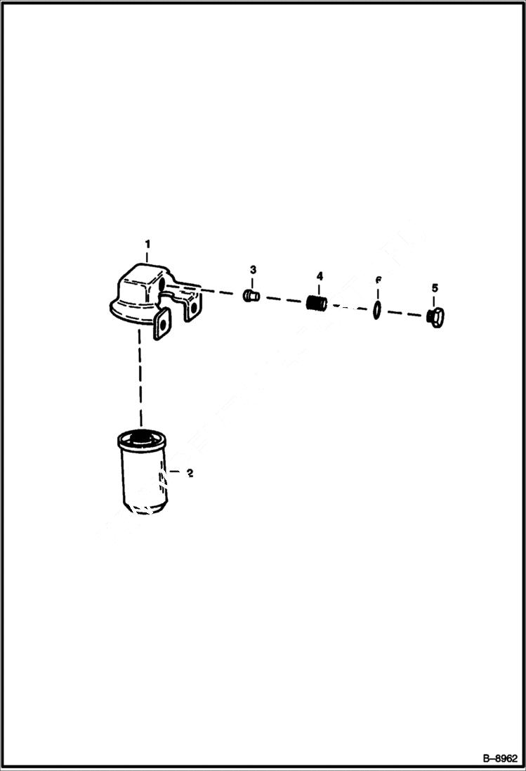 Схема запчастей Bobcat Feller Buncher - HYDRAULIC OIL FILTER HYDROSTATIC SYSTEM