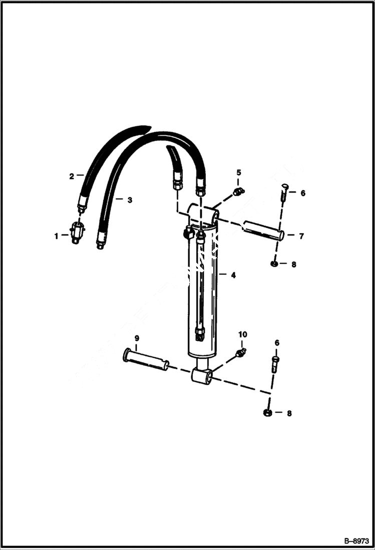 Схема запчастей Bobcat Feller Buncher - LEVELING CYLINDER CIRCUITRY HYDRAULIC SYSTEM