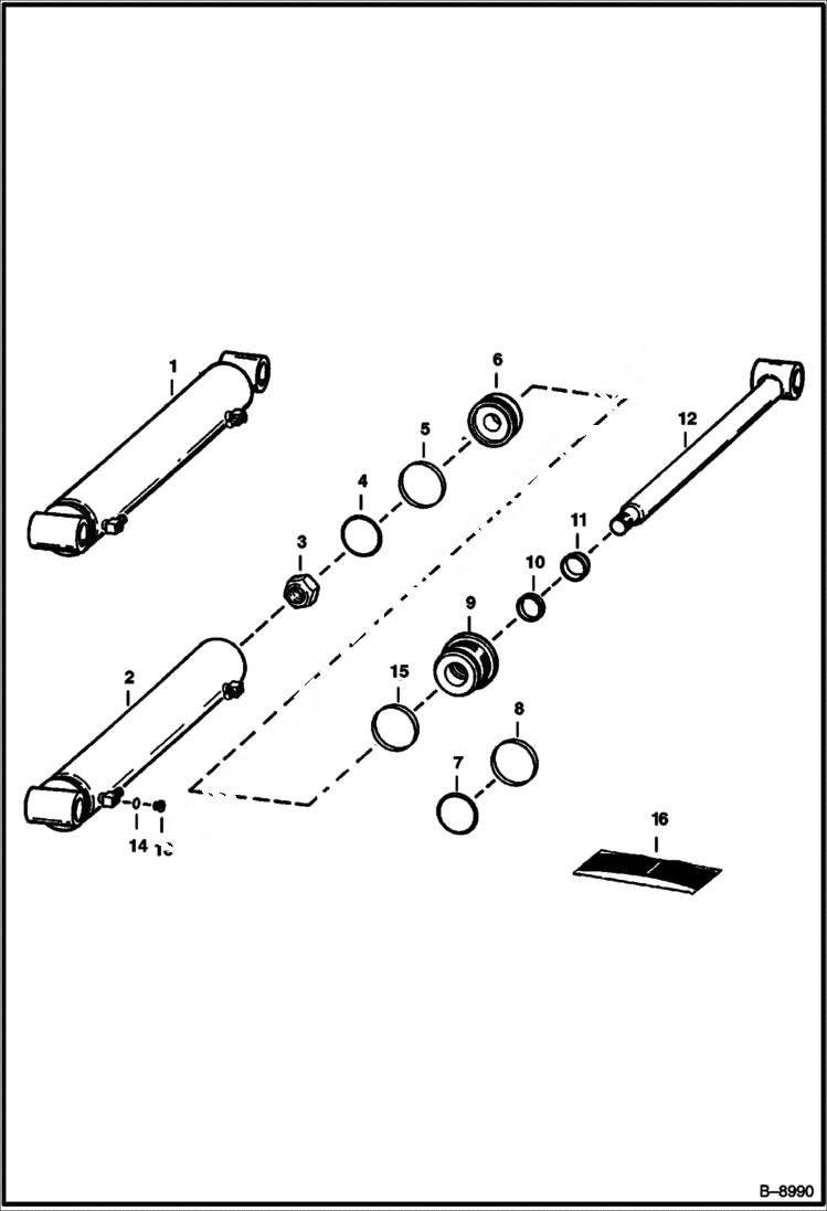 Схема запчастей Bobcat Feller Buncher - SHEAR CYLINDER ACCESSORIES & OPTIONS