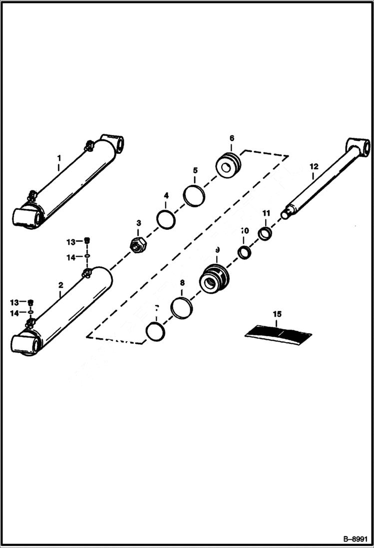 Схема запчастей Bobcat Feller Buncher - GRAB ARM & ACCUMULATOR CYLINDER ACCESSORIES & OPTIONS