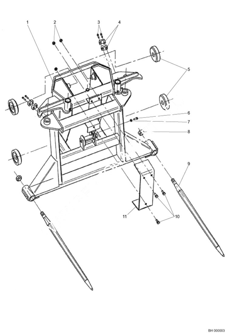 Схема запчастей Bobcat BALE HANDLERS - Carrier Loader