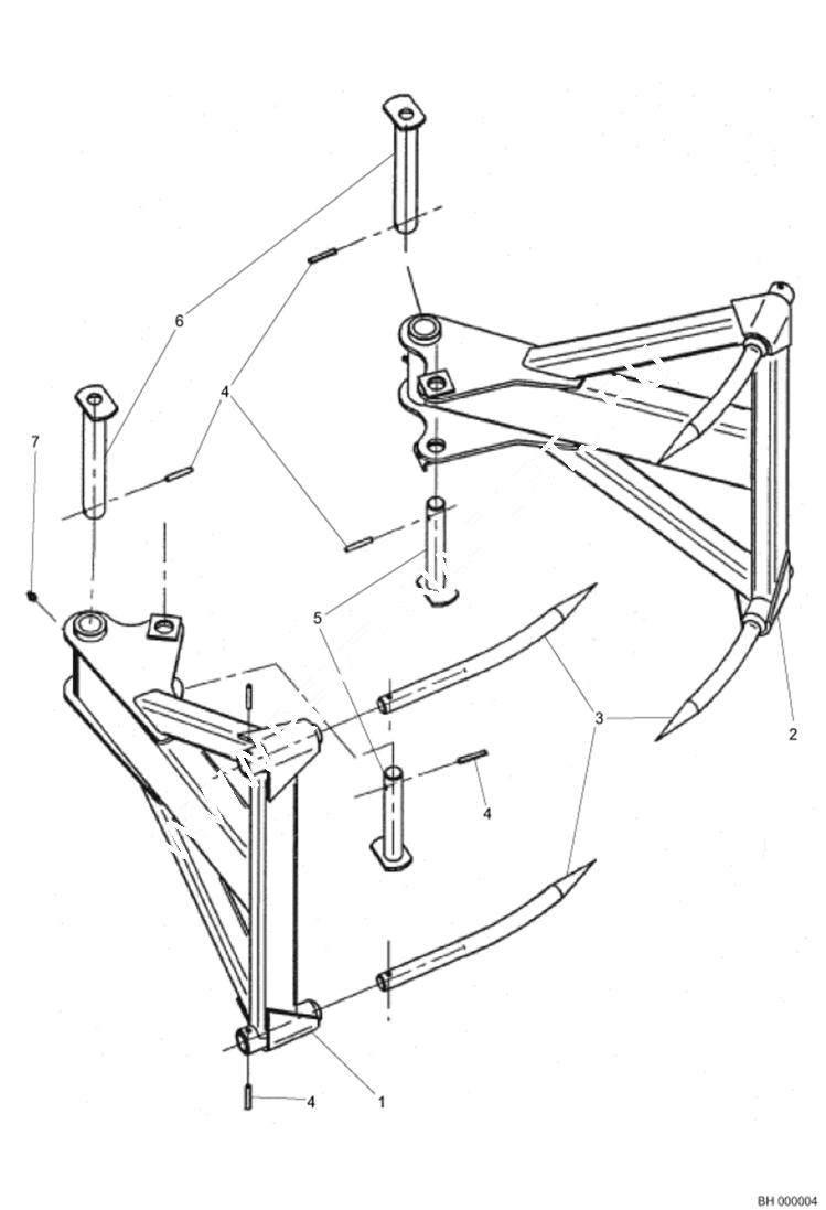 Схема запчастей Bobcat BALE HANDLERS - Standard bale grapple Loader