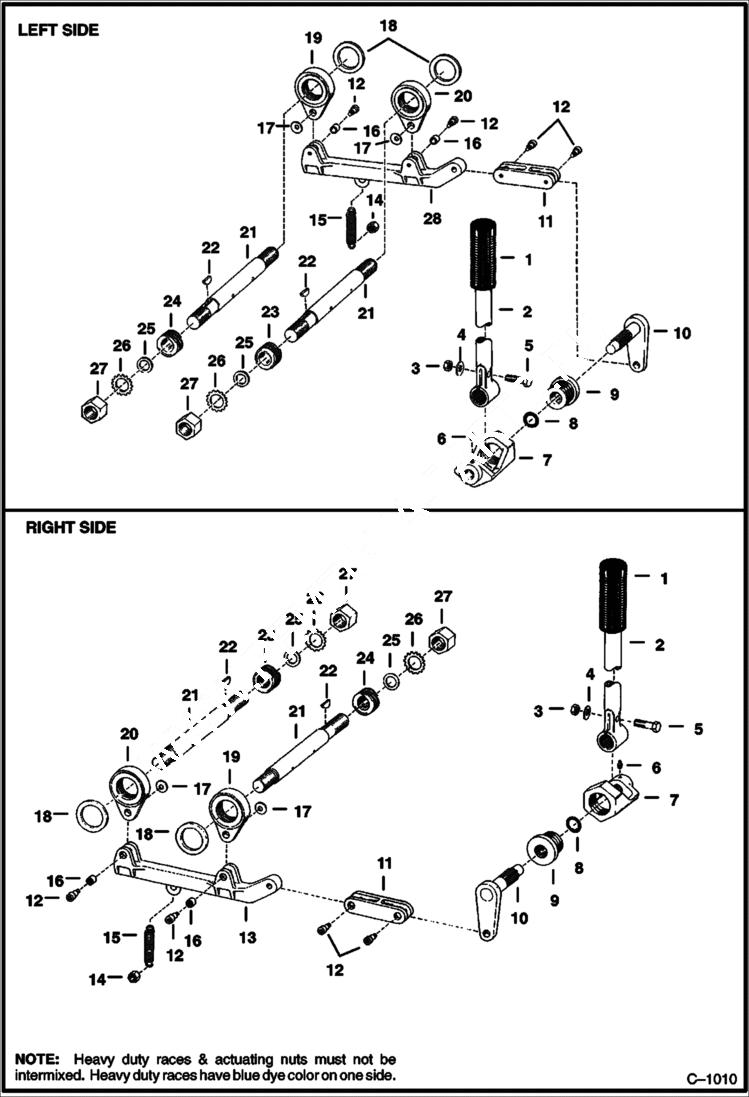 Схема запчастей Bobcat 600s - CLUTCH CONTROL LINKAGE DRIVE TRAIN