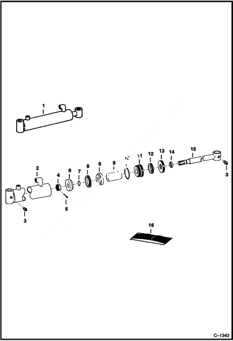 Схема запчастей Bobcat 500s - LIFT CYLINDER 1-1/8 in. (28,58 mm) Shaft HYDRAULIC SYSTEM