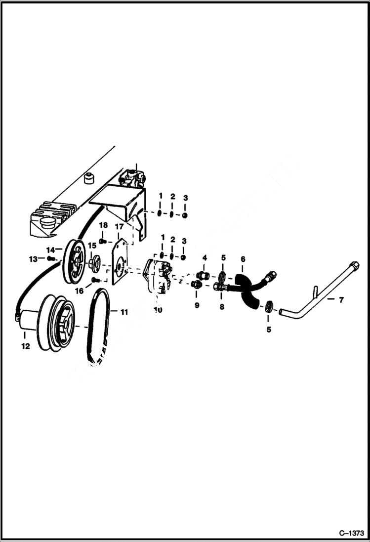 Схема запчастей Bobcat 600s - HYDRAULIC PUMP CIRCUITRY S/N 70132 & Above HYDRAULIC SYSTEM