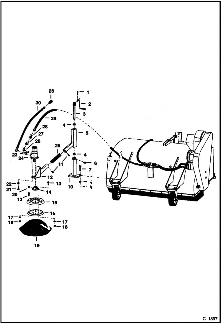 Схема запчастей Bobcat SWEEPER - SWEEPER (Gutter Brush) (M-562) (M-562A) Loader