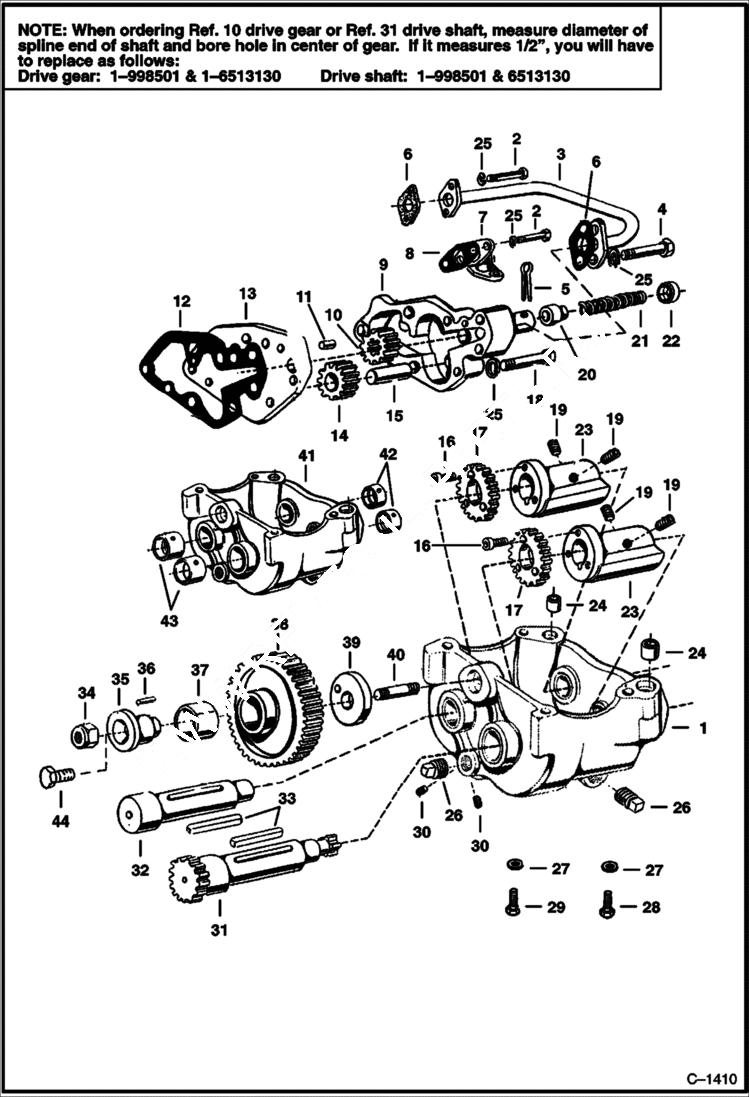 Схема запчастей Bobcat 900s - BALANCER UNIT (Engine S/N 70095U967561L & Below) POWER UNIT