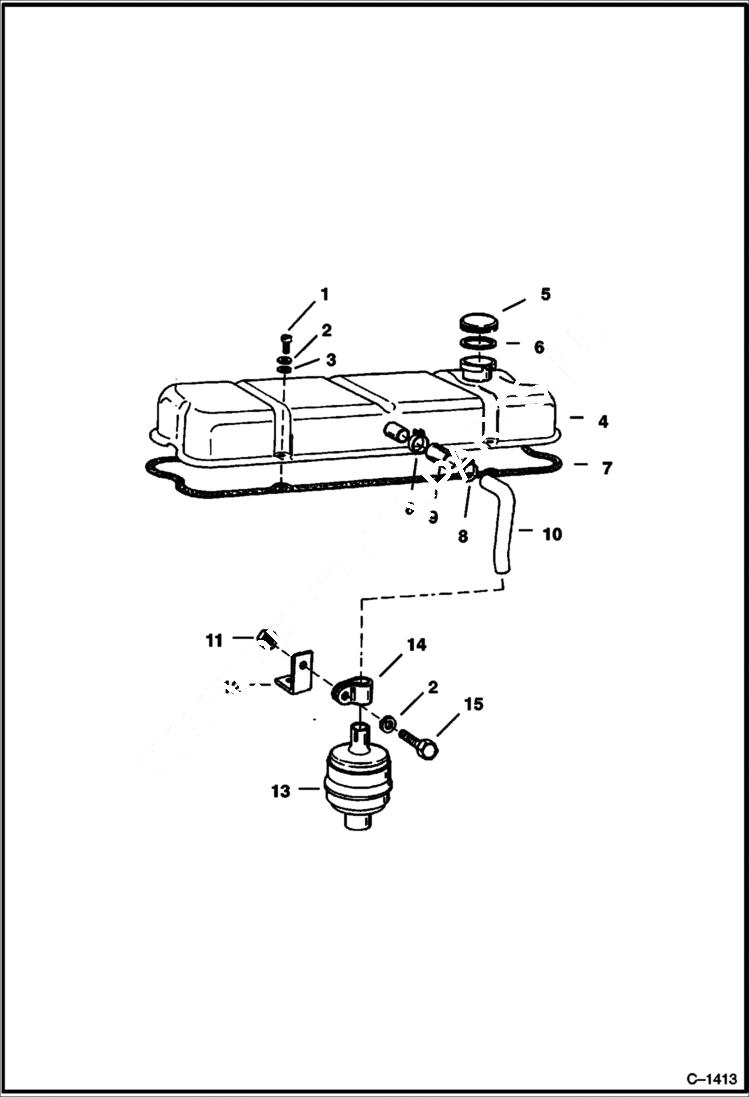 Схема запчастей Bobcat 900s - ROCKER ARM COVER POWER UNIT