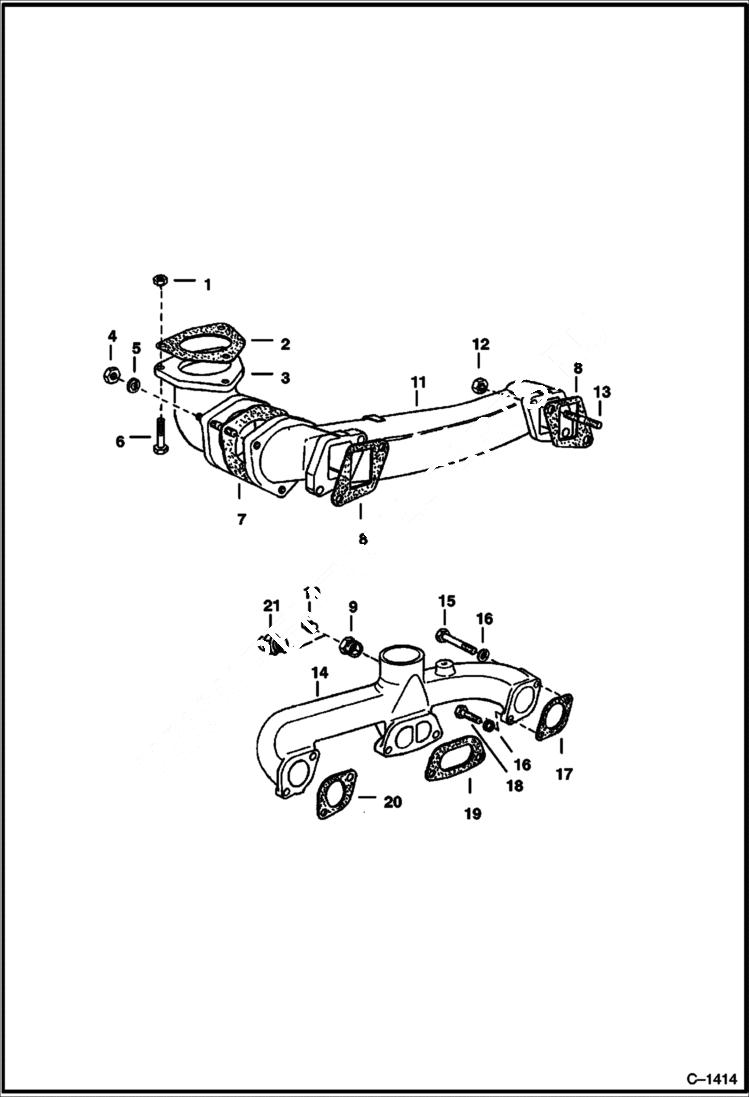 Схема запчастей Bobcat 900s - MANIFOLDS (Perkins) POWER UNIT