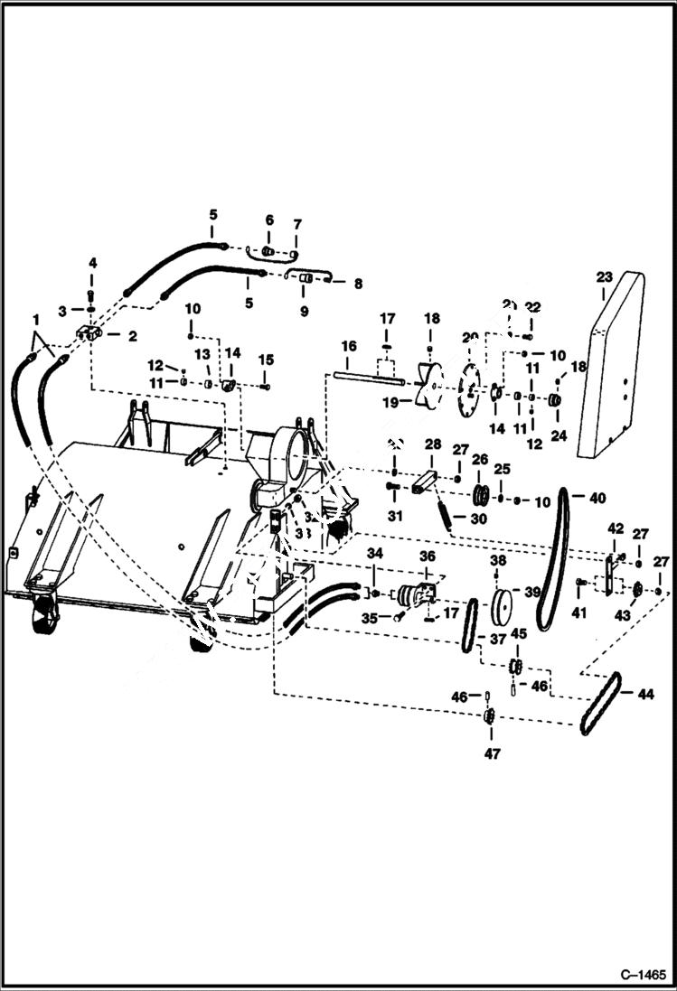 Схема запчастей Bobcat SWEEPER - SWEEPER (Blower & Brush Drive) (M-662) Loader