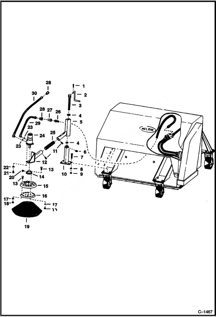 Схема запчастей Bobcat SWEEPER - SWEEPER (Gutter Brush) (M-662) Loader