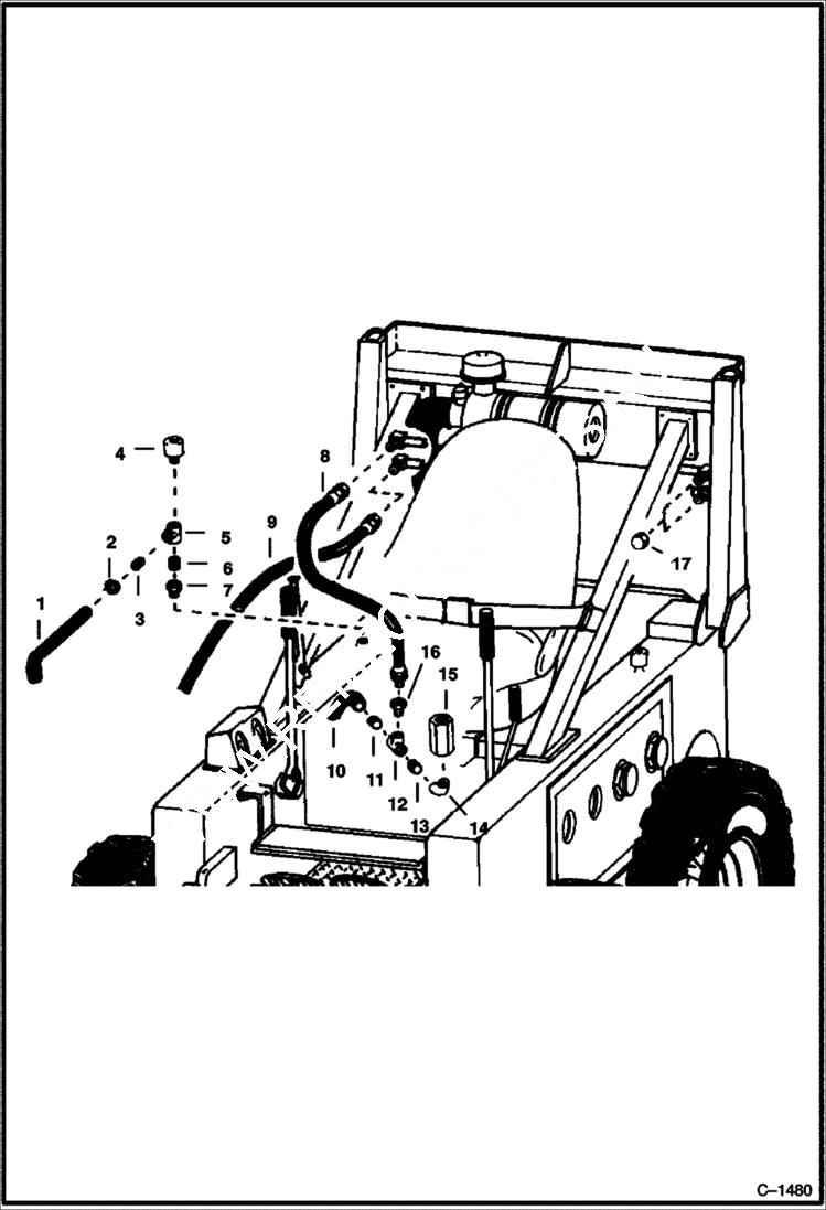 Схема запчастей Bobcat 600s - VERTICAL FORKLIFT HYDRAULIC CIRCUITRY ACCESSORIES & OPTIONS