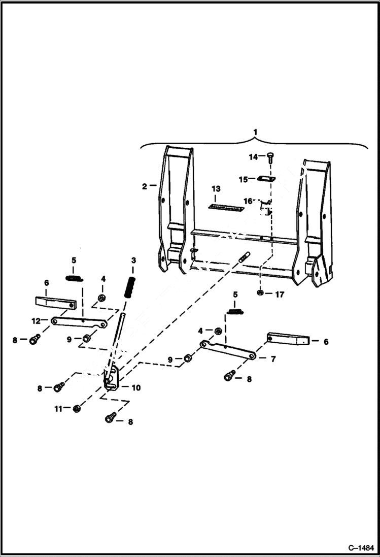 Схема запчастей Bobcat 300s - BOB-TACH MAIN FRAME