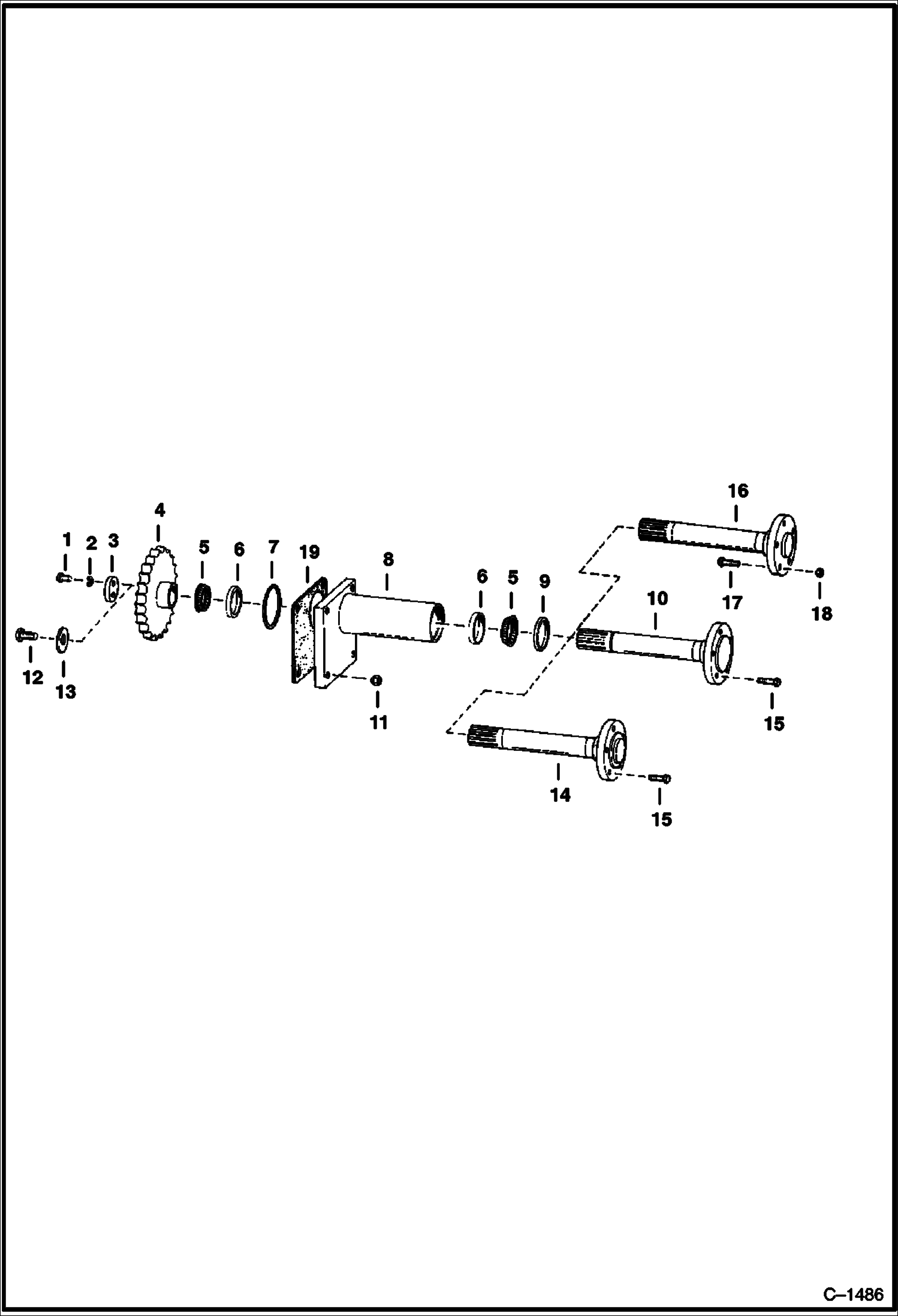 Схема запчастей Bobcat 300s - AXLE DRIVE TRAIN