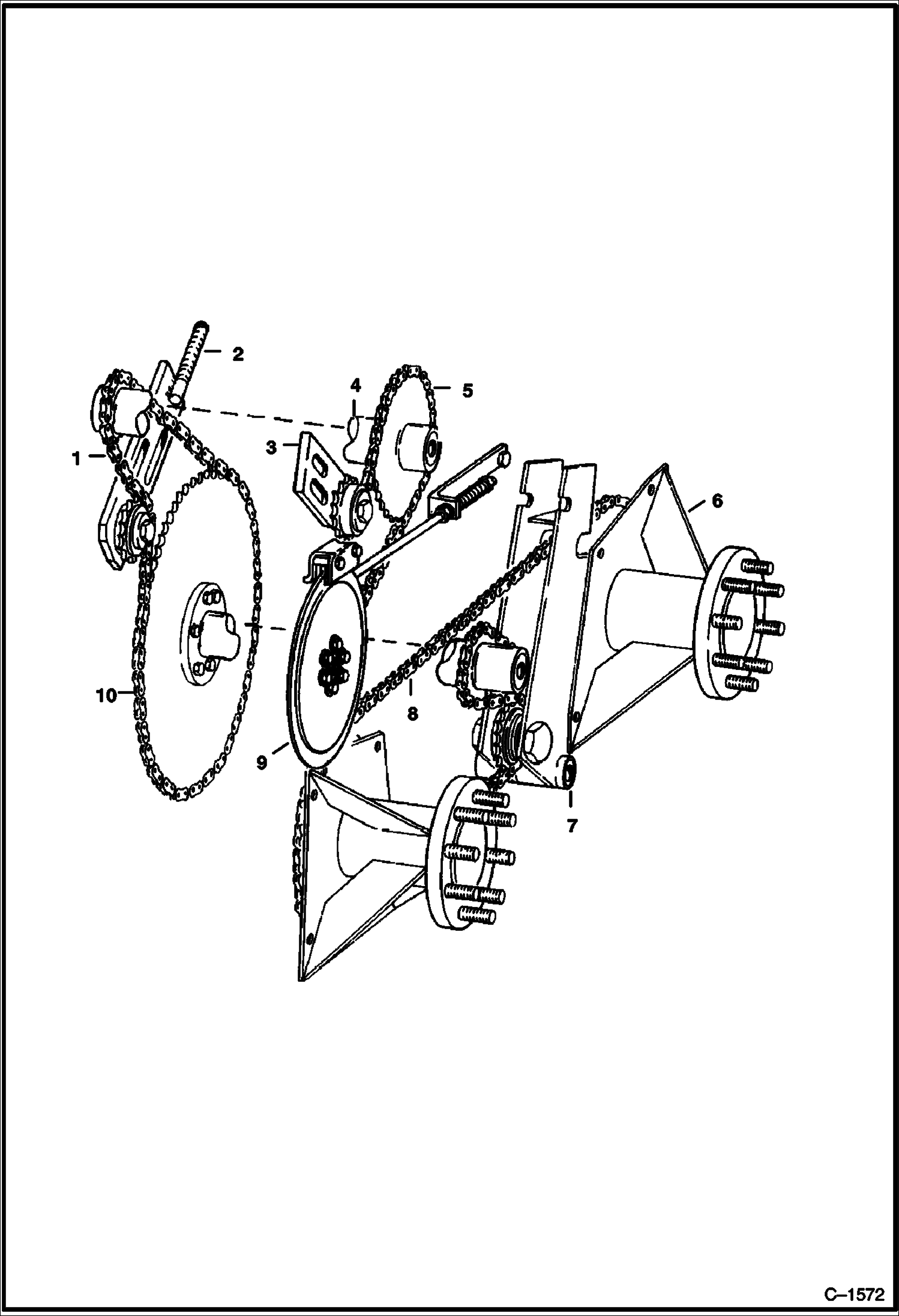 Схема запчастей Bobcat 700s - DRIVE CHAIN DRIVE TRAIN