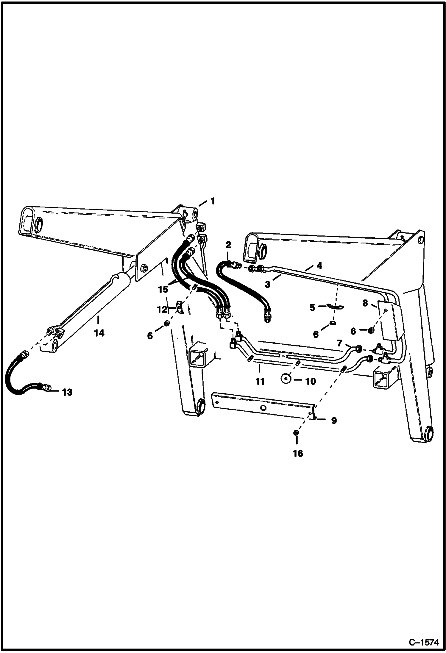 Схема запчастей Bobcat 600s - LIFT ARM HYDRAULICS HYDRAULIC SYSTEM