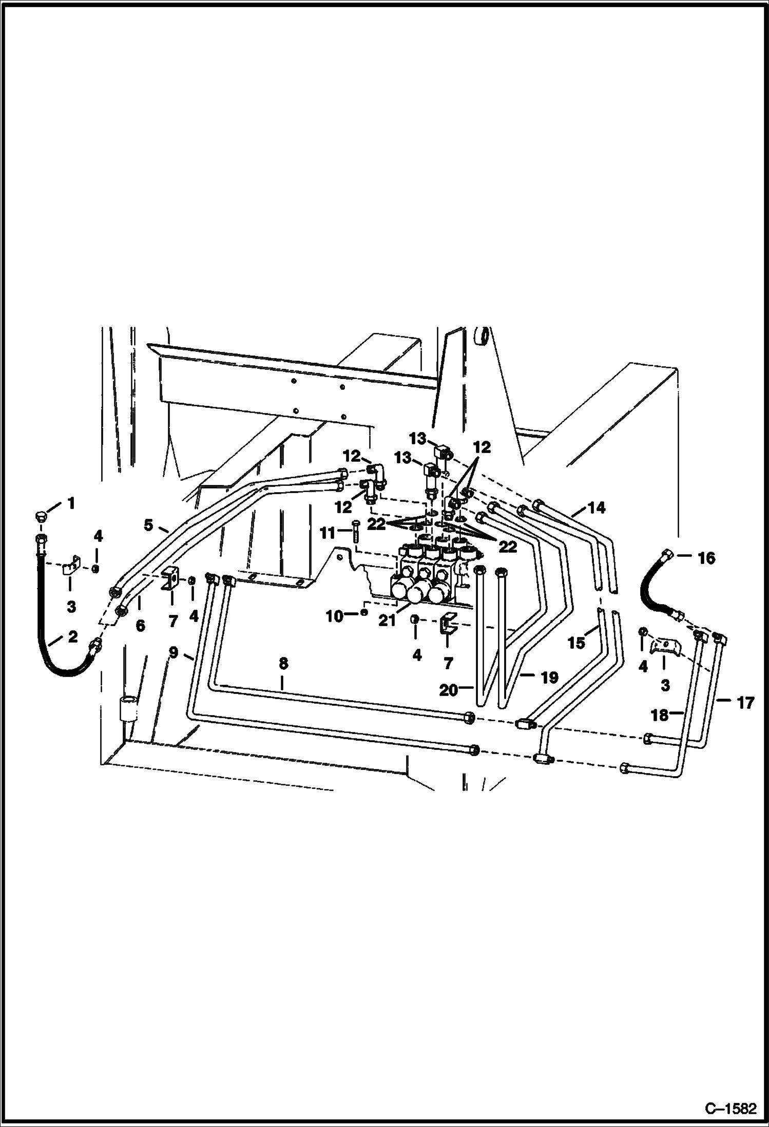 Схема запчастей Bobcat 700s - HYDRAULIC CIRCUITRY HYDRAULIC SYSTEM