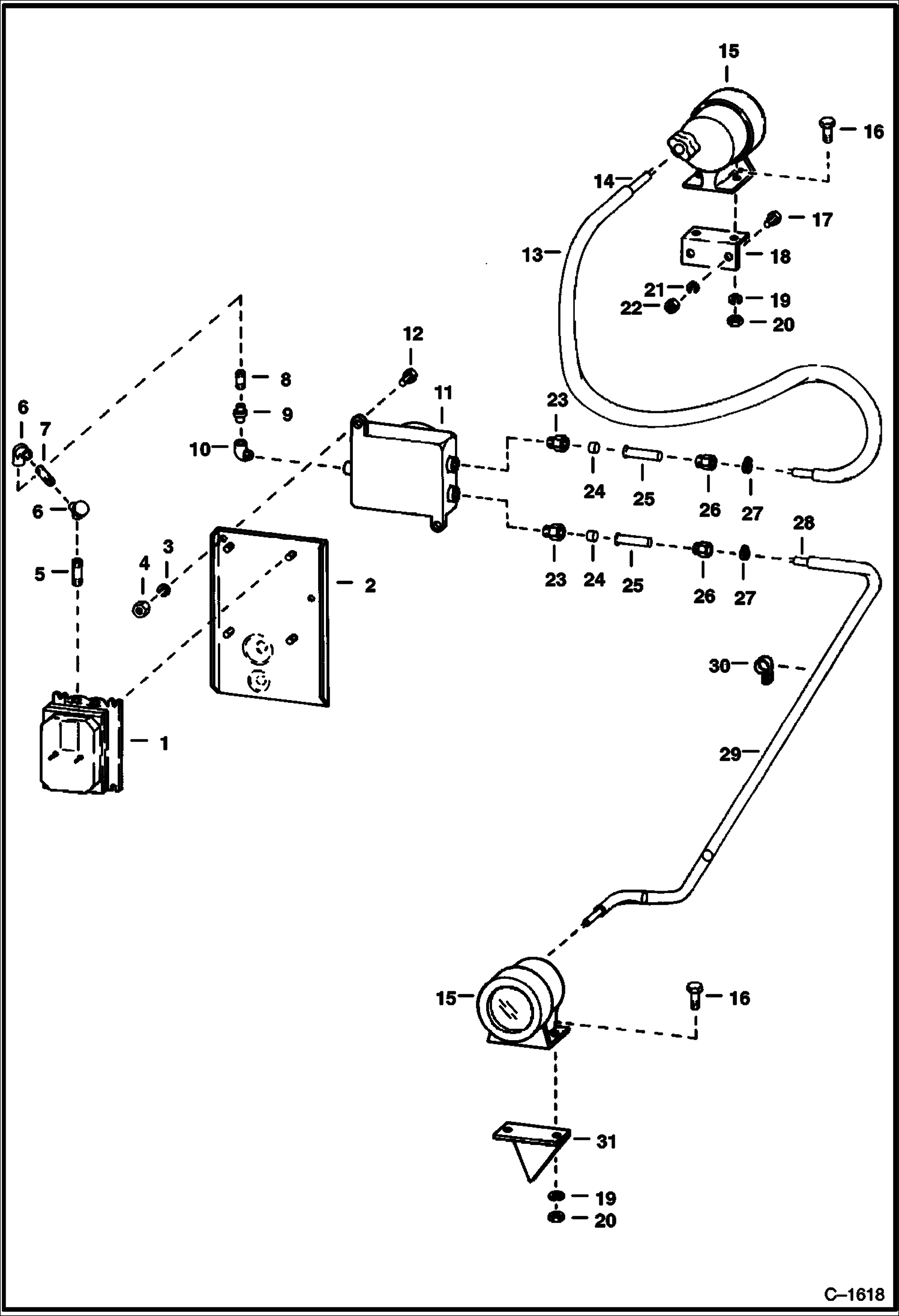 Схема запчастей Bobcat 600s - ELECTRICAL LIGHT SYSTEM Explosion Proof Electric Bobcat - 120 Volt ACCESSORIES & OPTIONS