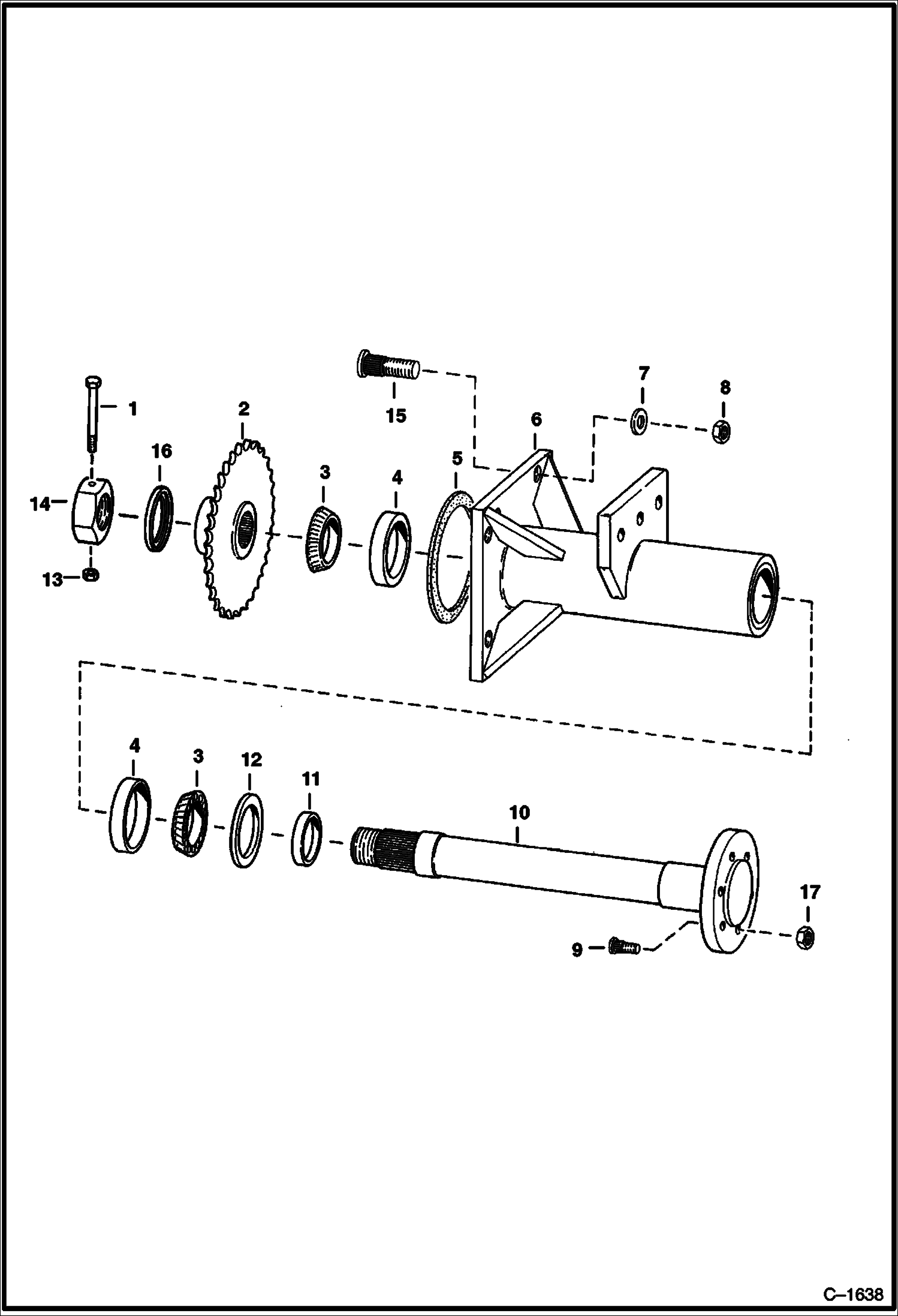 Схема запчастей Bobcat 800s - AXLE DRIVE TRAIN