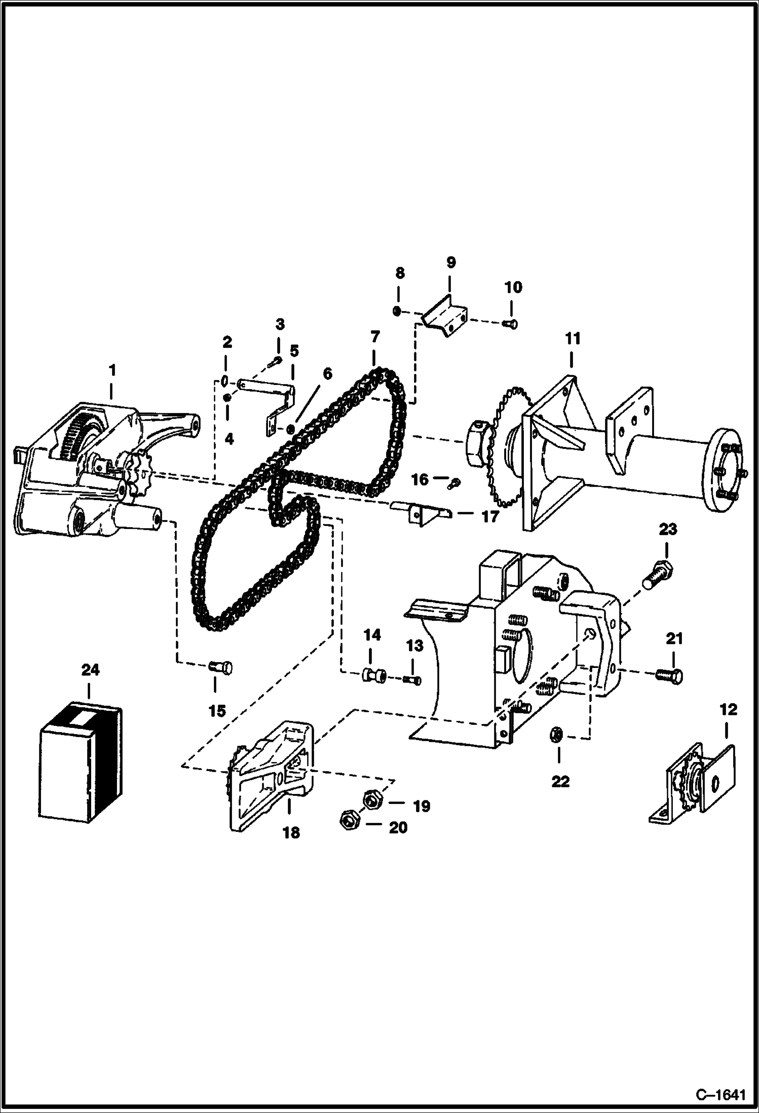 Схема запчастей Bobcat 800s - DRIVE TRAIN DRIVE TRAIN