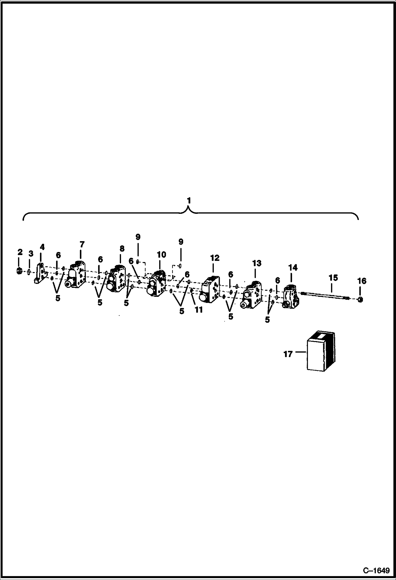 Схема запчастей Bobcat 900s - VALVE ASSEMBLY HYDRAULIC SYSTEM