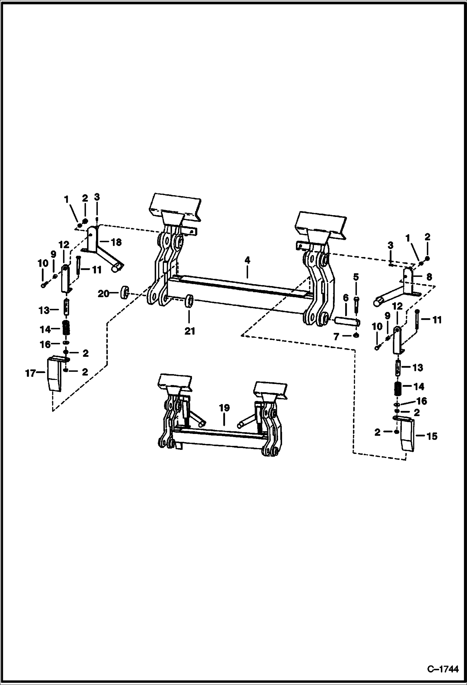 Схема запчастей Bobcat 900s - BOB-TACH MAIN FRAME