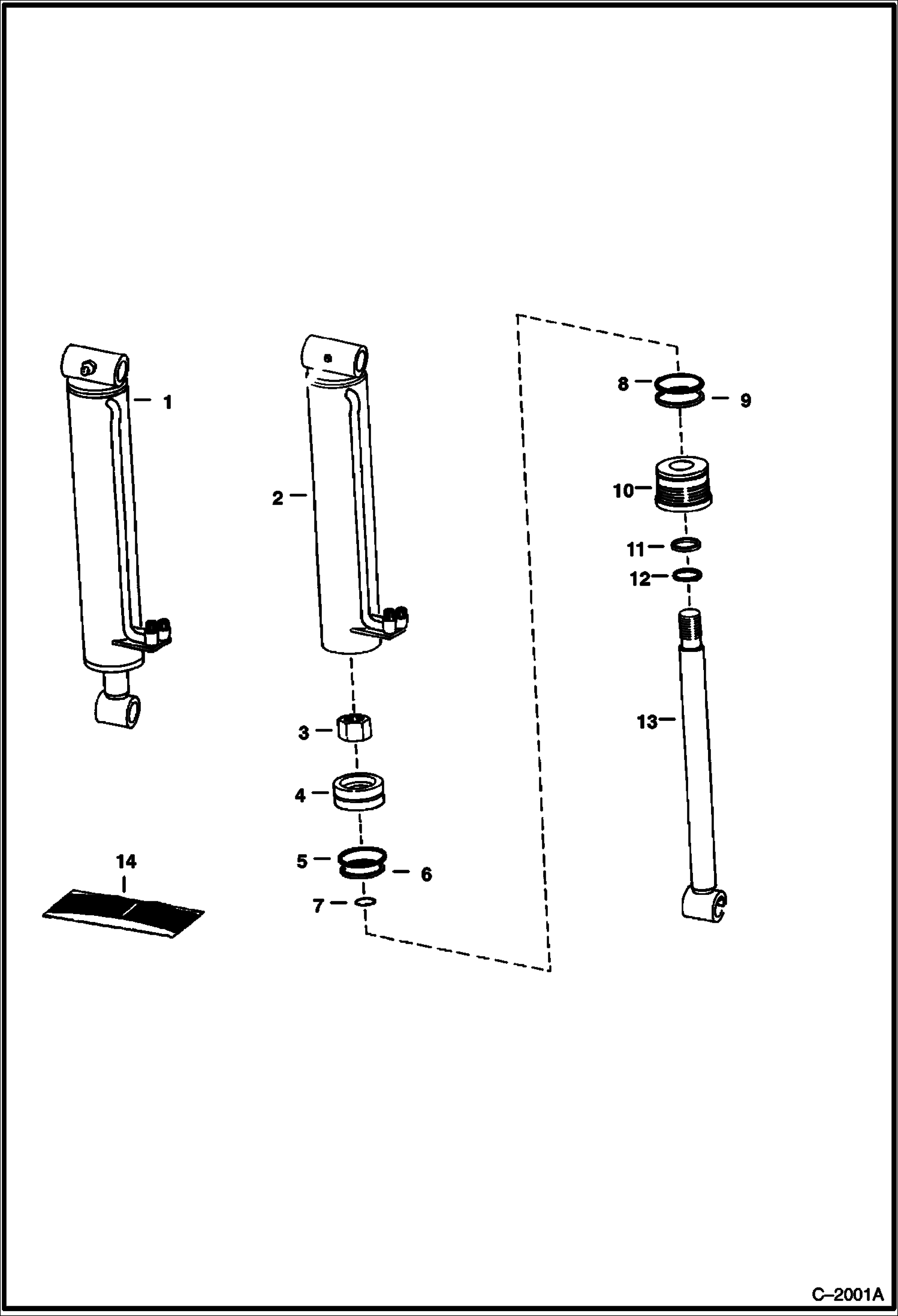 Схема запчастей Bobcat 600s - TILT CYLINDER (3.25 Bore) HYDRAULIC SYSTEM