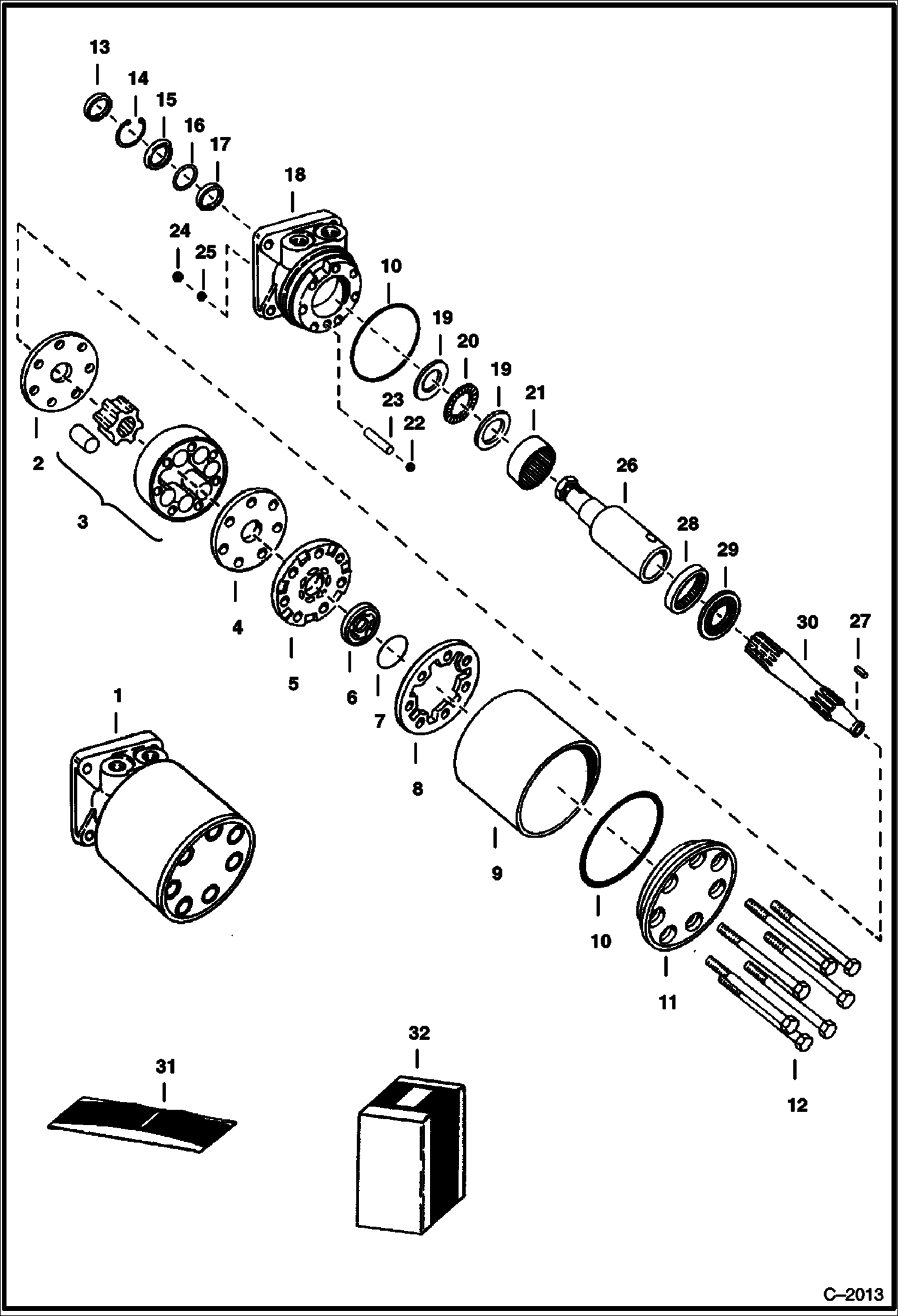 Схема запчастей Bobcat 600s - HYDROSTATIC MOTOR (Ross MAE 24012, MAE 24021, MAE 24024) HYDROSTATIC SYSTEM