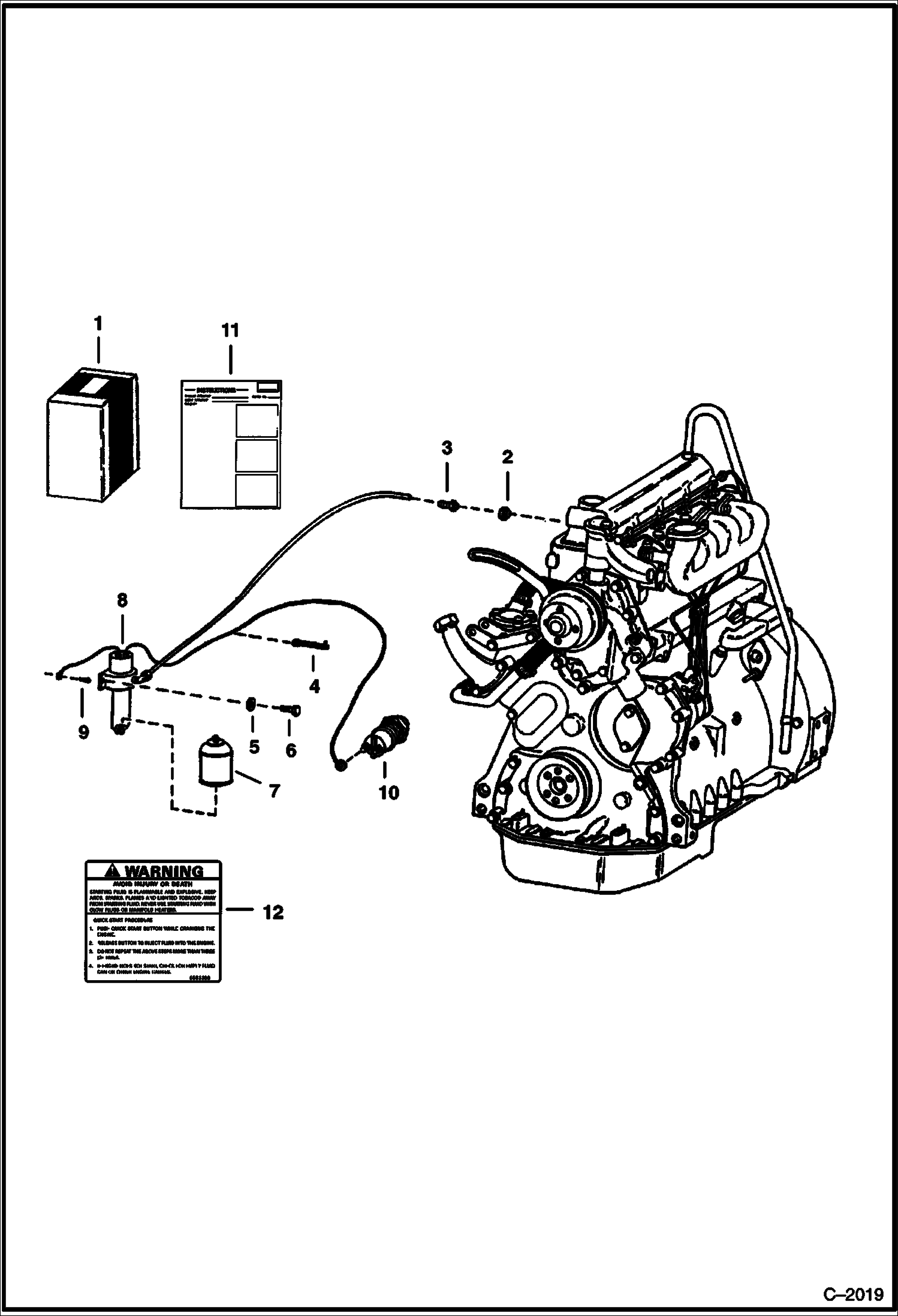 Схема запчастей Bobcat 900s - DIESEL QUICK START ACCESSORIES & OPTIONS