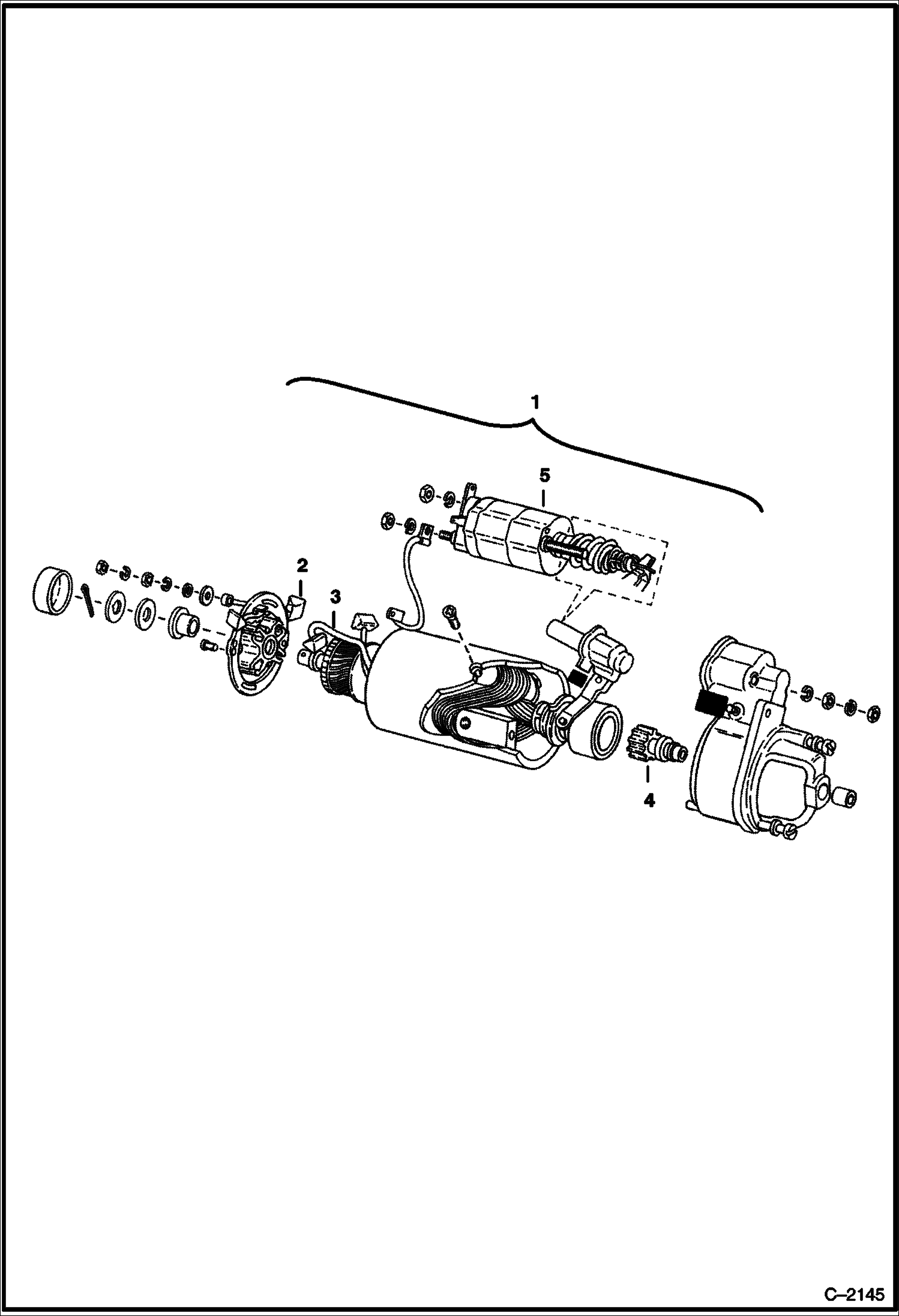 Схема запчастей Bobcat 700s - STARTER (Lucas) ELECTRICAL SYSTEM