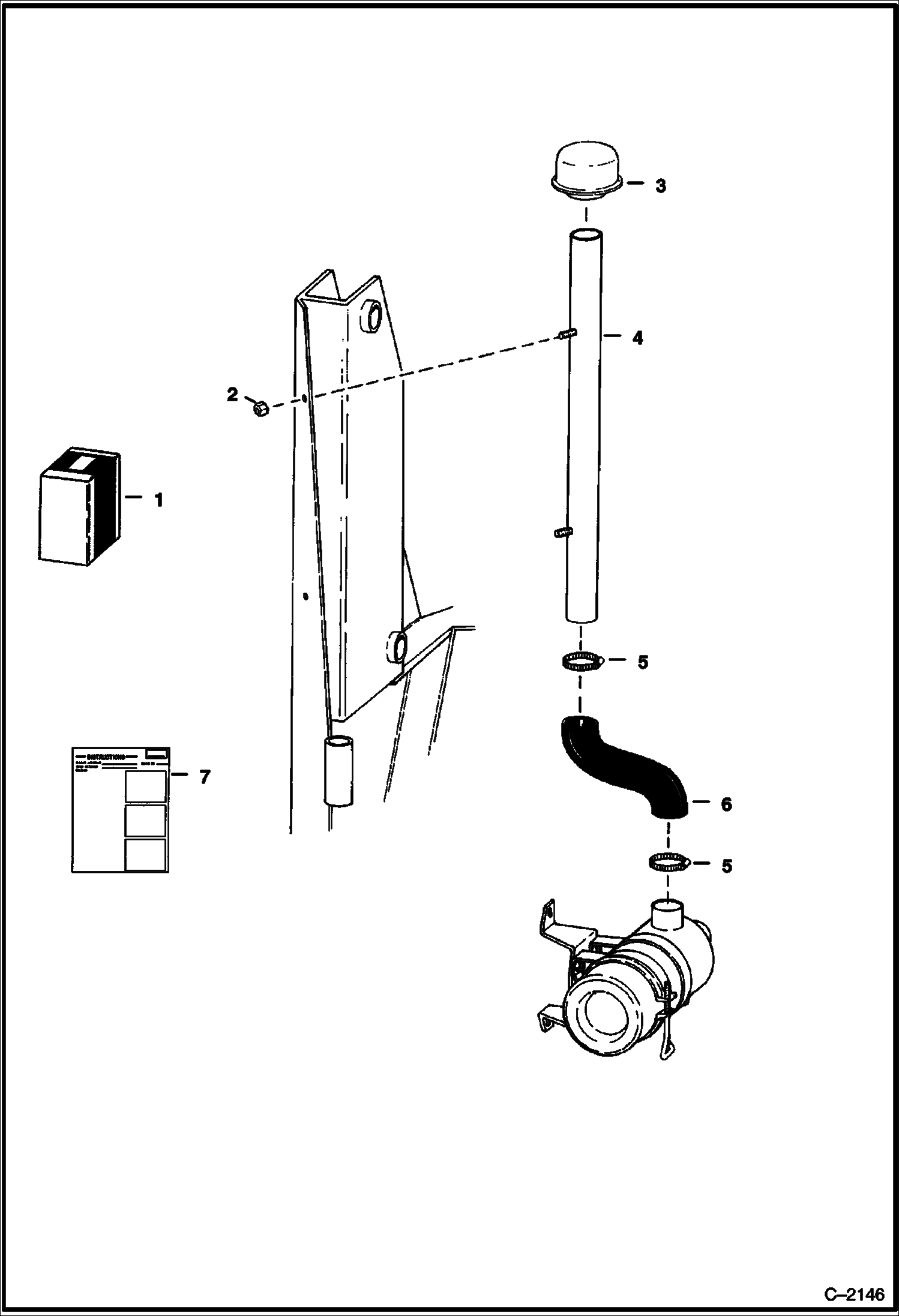 Схема запчастей Bobcat 700s - AIR CLEANER EXTENSION ACCESSORIES & OPTIONS