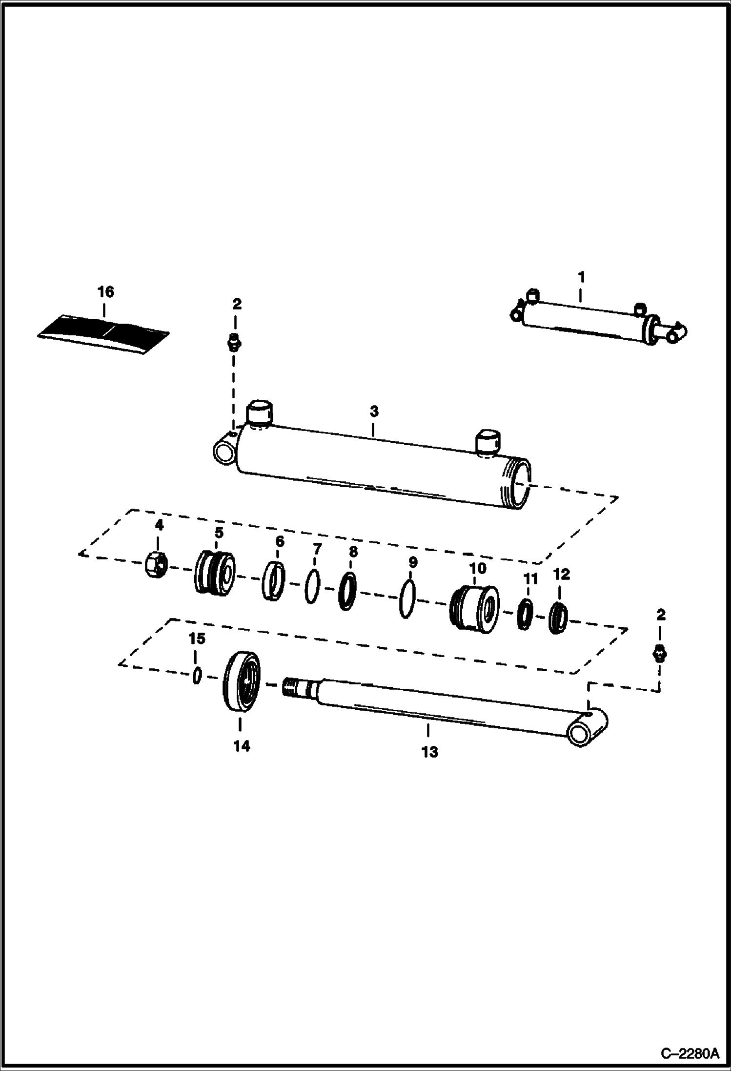 Схема запчастей Bobcat BACKHOE - BACKHOE (Dipper Cylinder) (406 6310 & Below) (506 6311 & Below) 406/506 BACKHOE