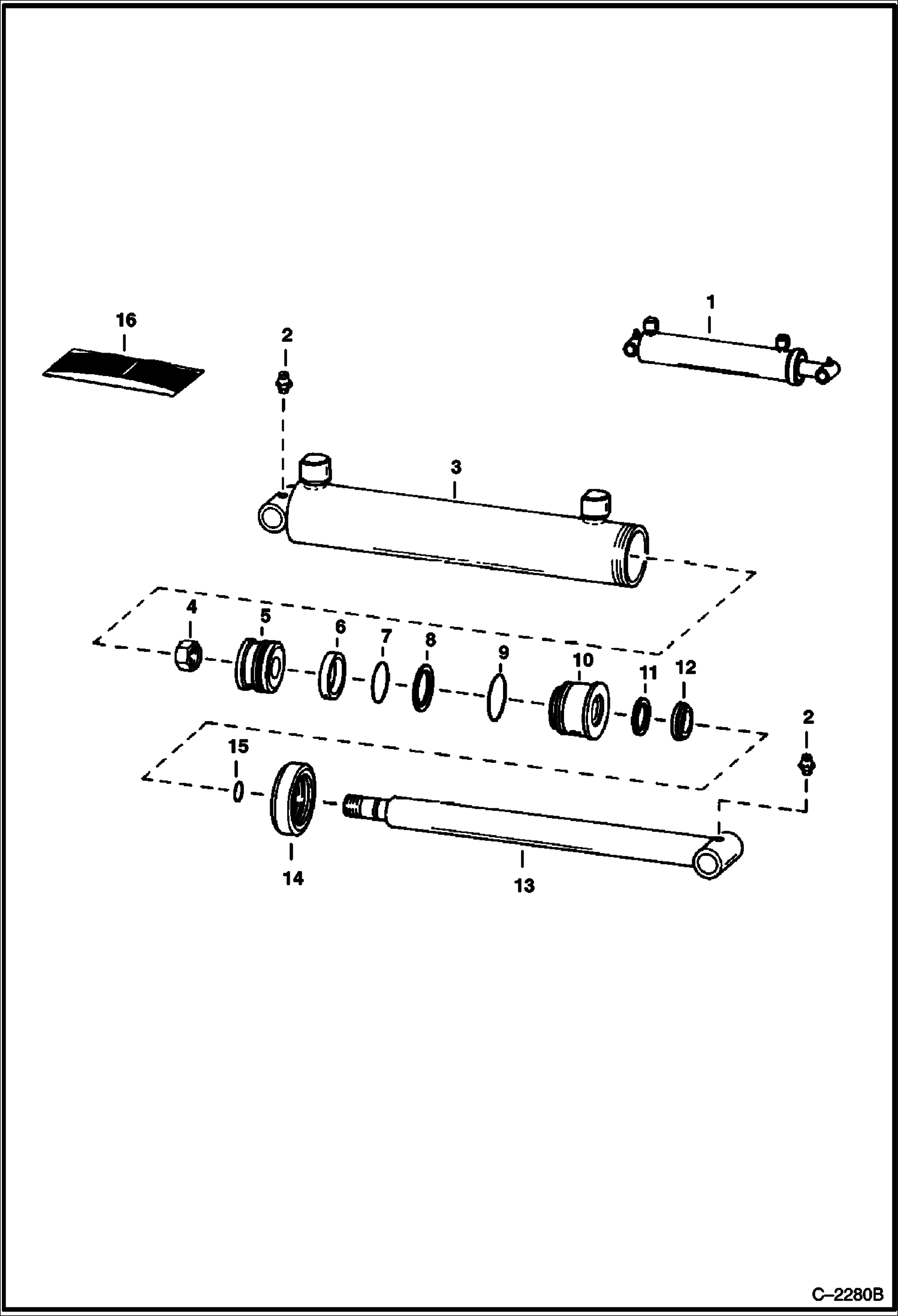 Схема запчастей Bobcat BACKHOE - BACKHOE (Bucket Cylinder) (406 6310 & Below) (506 6311 & Below) 406/506 BACKHOE