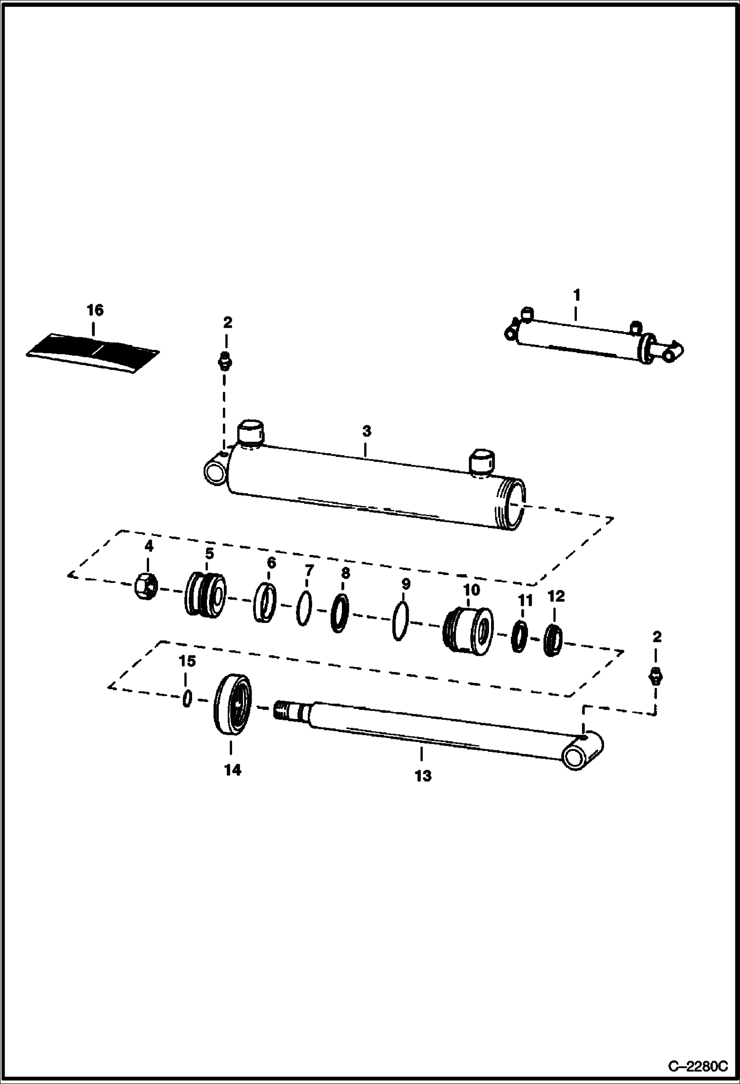 Схема запчастей Bobcat BACKHOE - BACKHOE (Boom Cylinder) (905) (905A) (905B) 905 BACKHOE