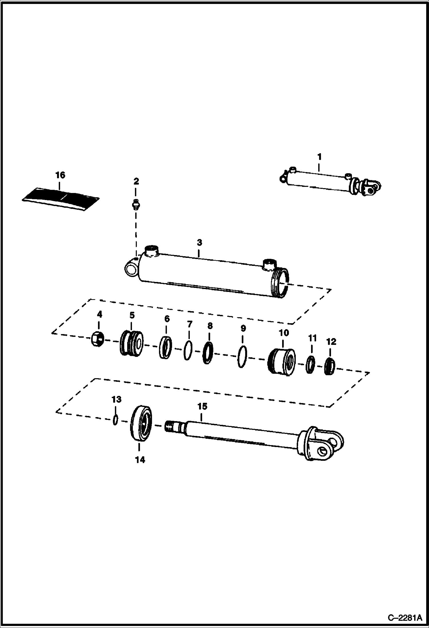 Схема запчастей Bobcat BACKHOE - BACKHOE (Swing Cylinder) (905) (905A) (905B) 905 BACKHOE