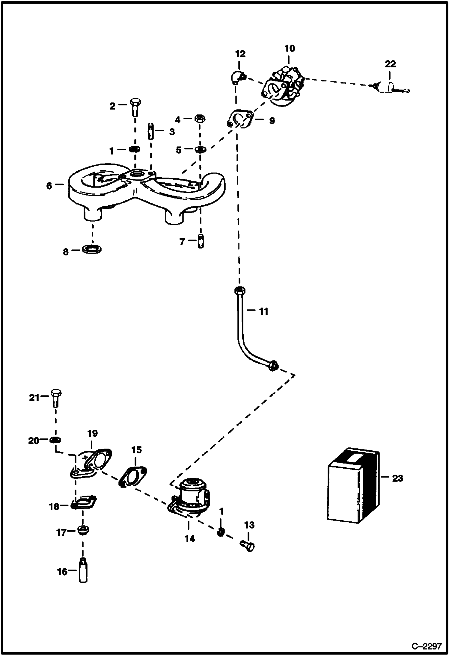 Схема запчастей Bobcat 600s - FUEL PUMP, CARBURETOR & MANIFOLD POWER UNIT