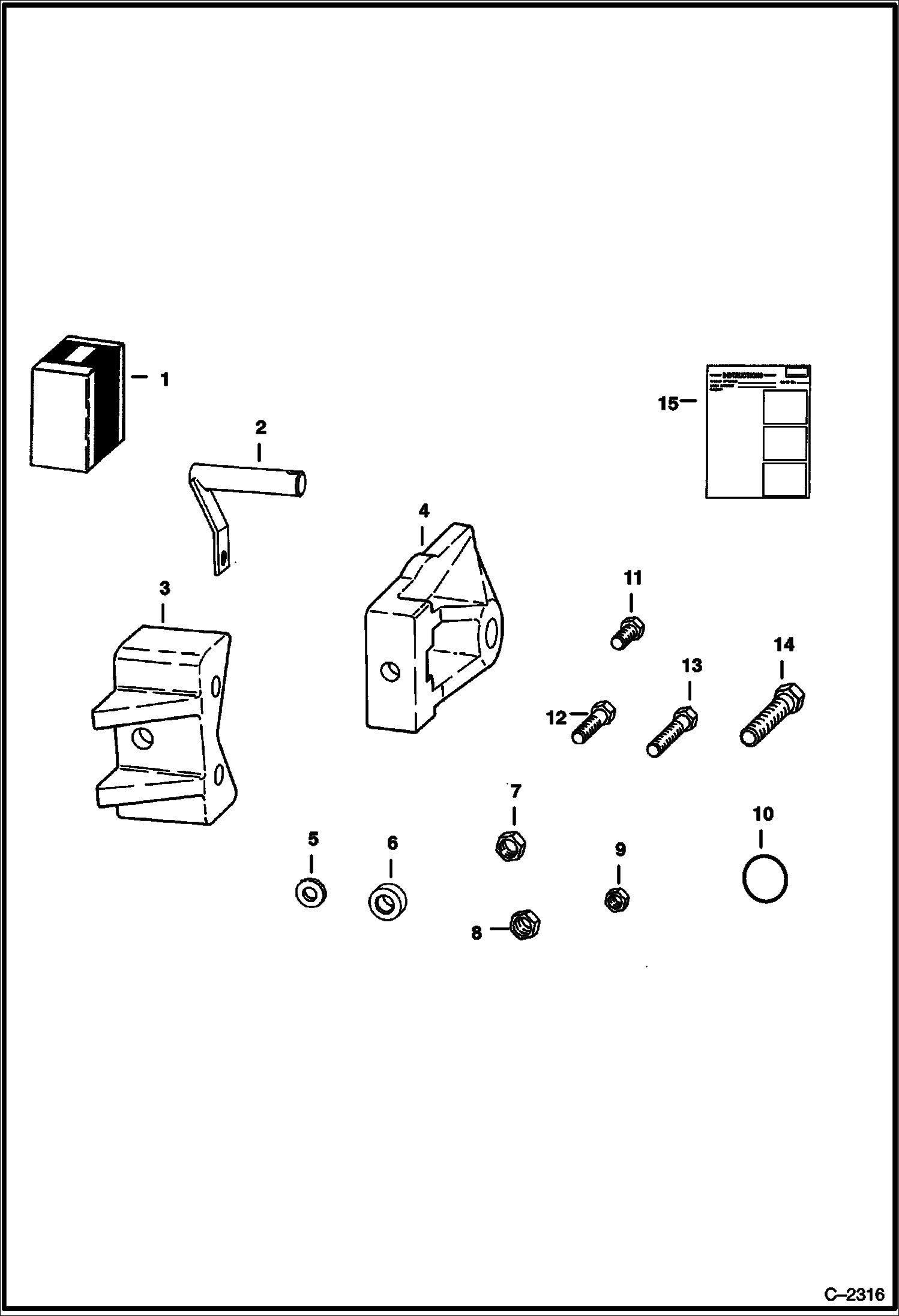 Схема запчастей Bobcat 800s - EXTERNAL IDLER KIT ACCESSORIES & OPTIONS