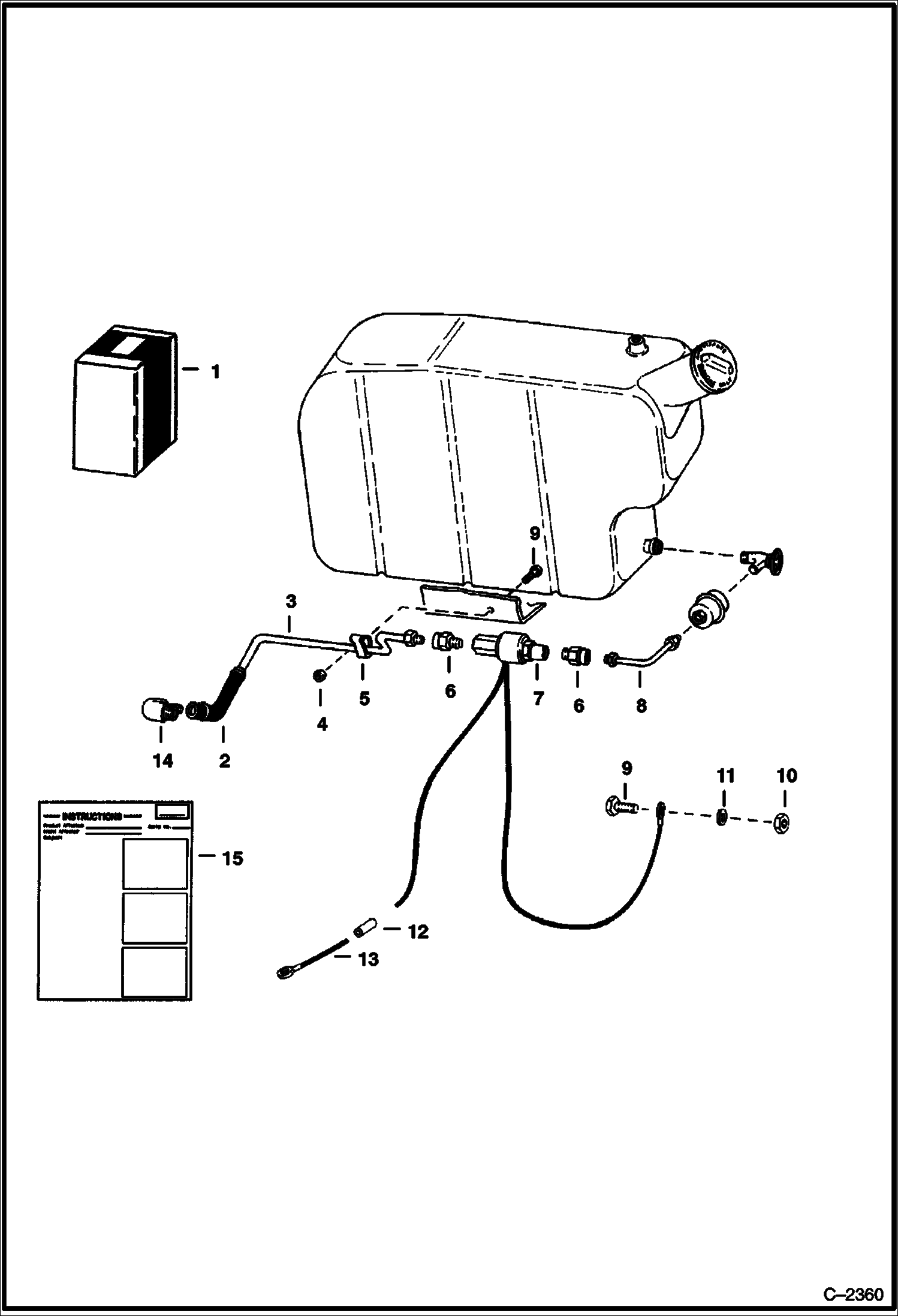 Схема запчастей Bobcat 600s - FUEL SHUT-OFF ACCESSORIES & OPTIONS