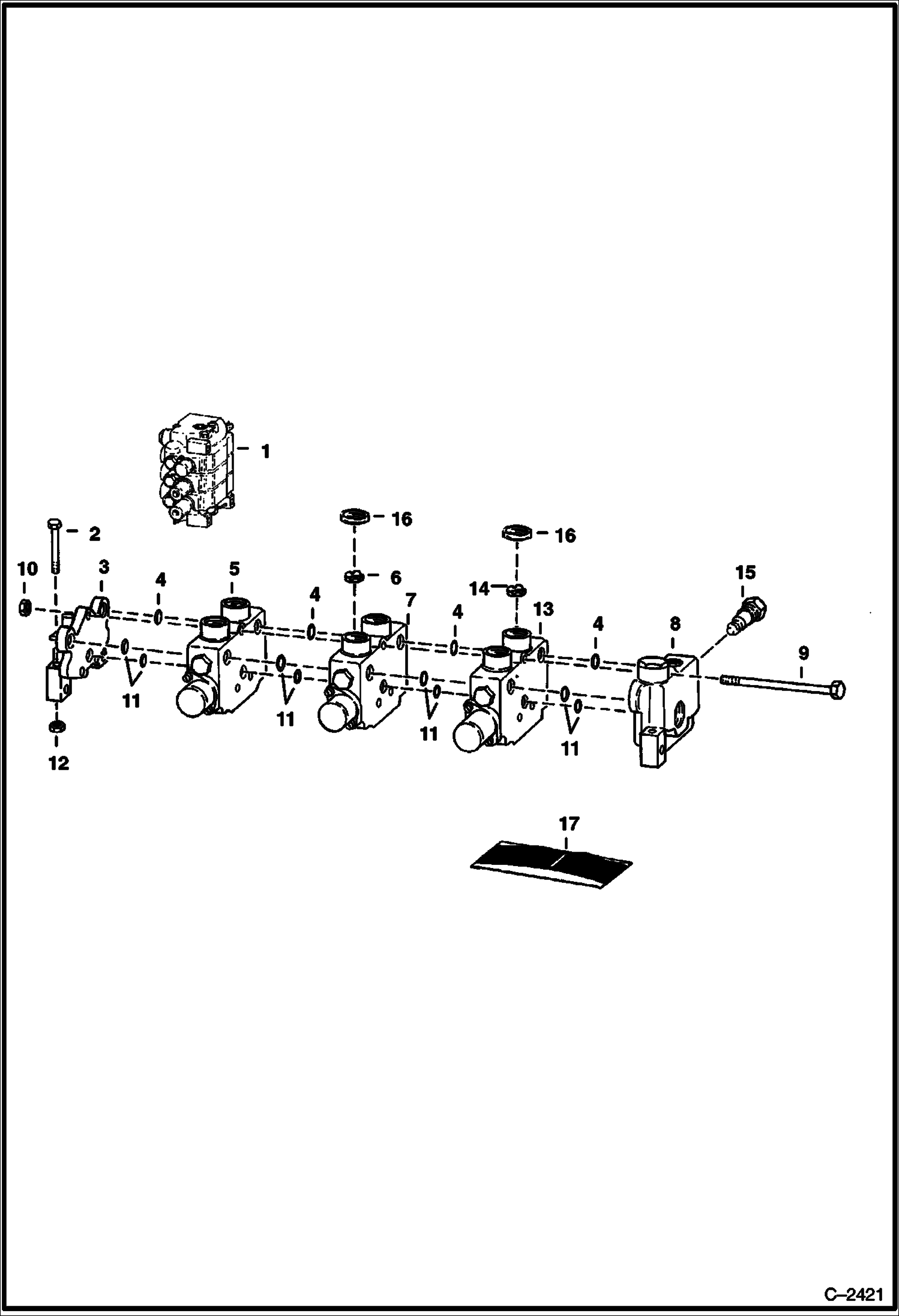 Схема запчастей Bobcat 700s - HYDRAULIC CONTROL VALVE (Gresen CS) HYDRAULIC SYSTEM