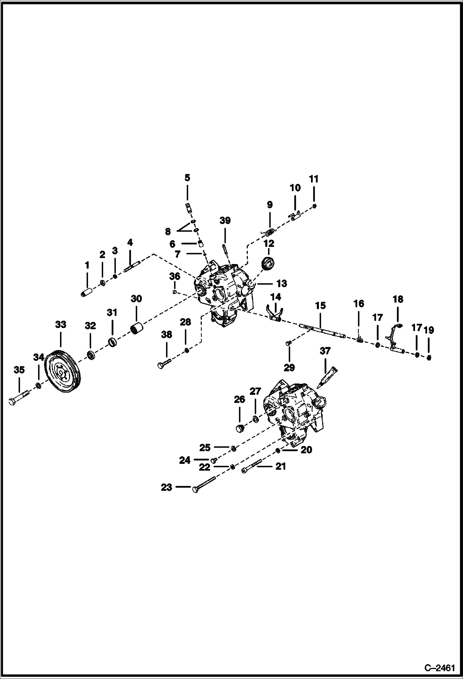 Схема запчастей Bobcat 700s - FRONT COVER POWER UNIT