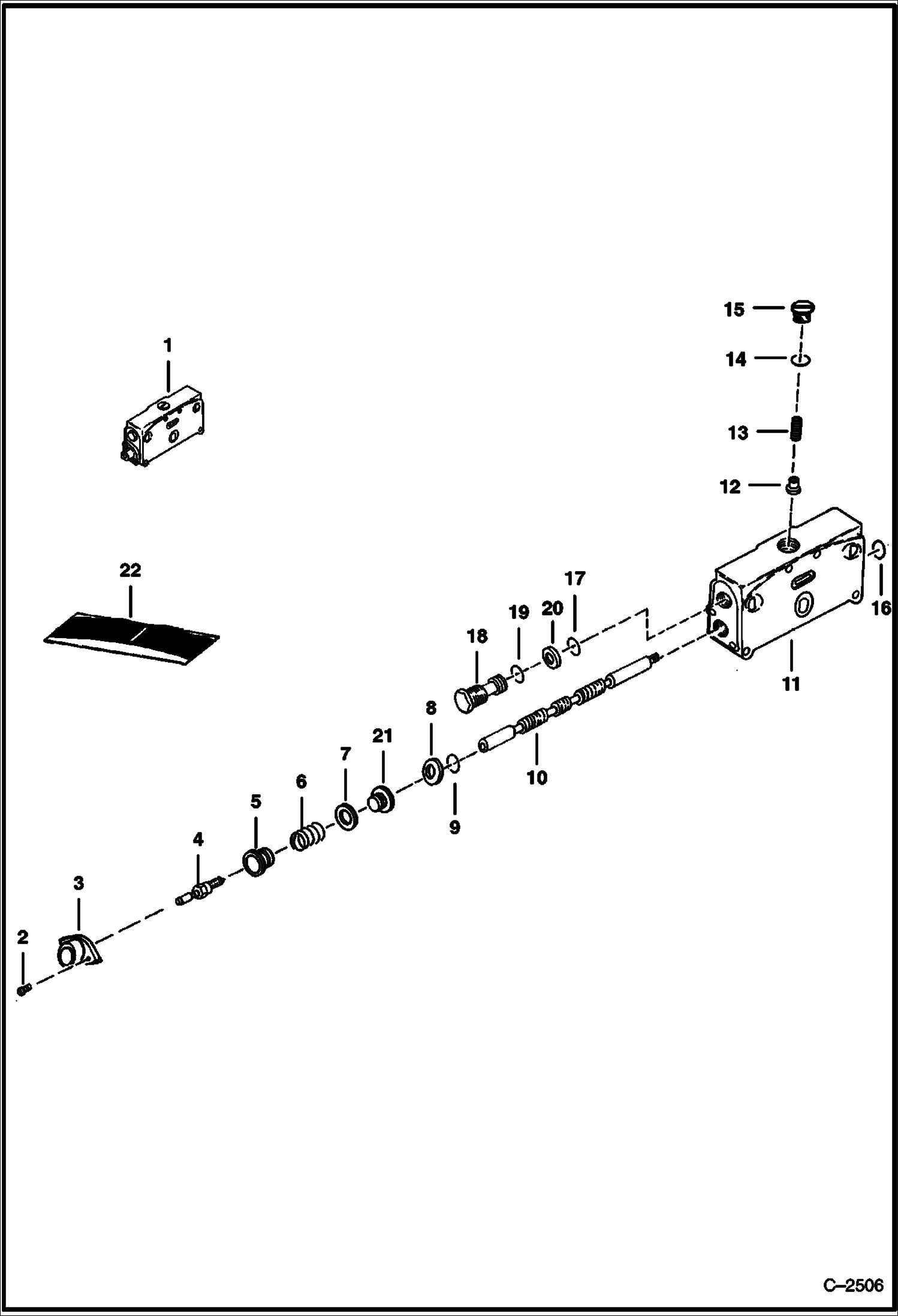 Схема запчастей Bobcat 800s - AUXILIARY SECTION HYDRAULIC SYSTEM