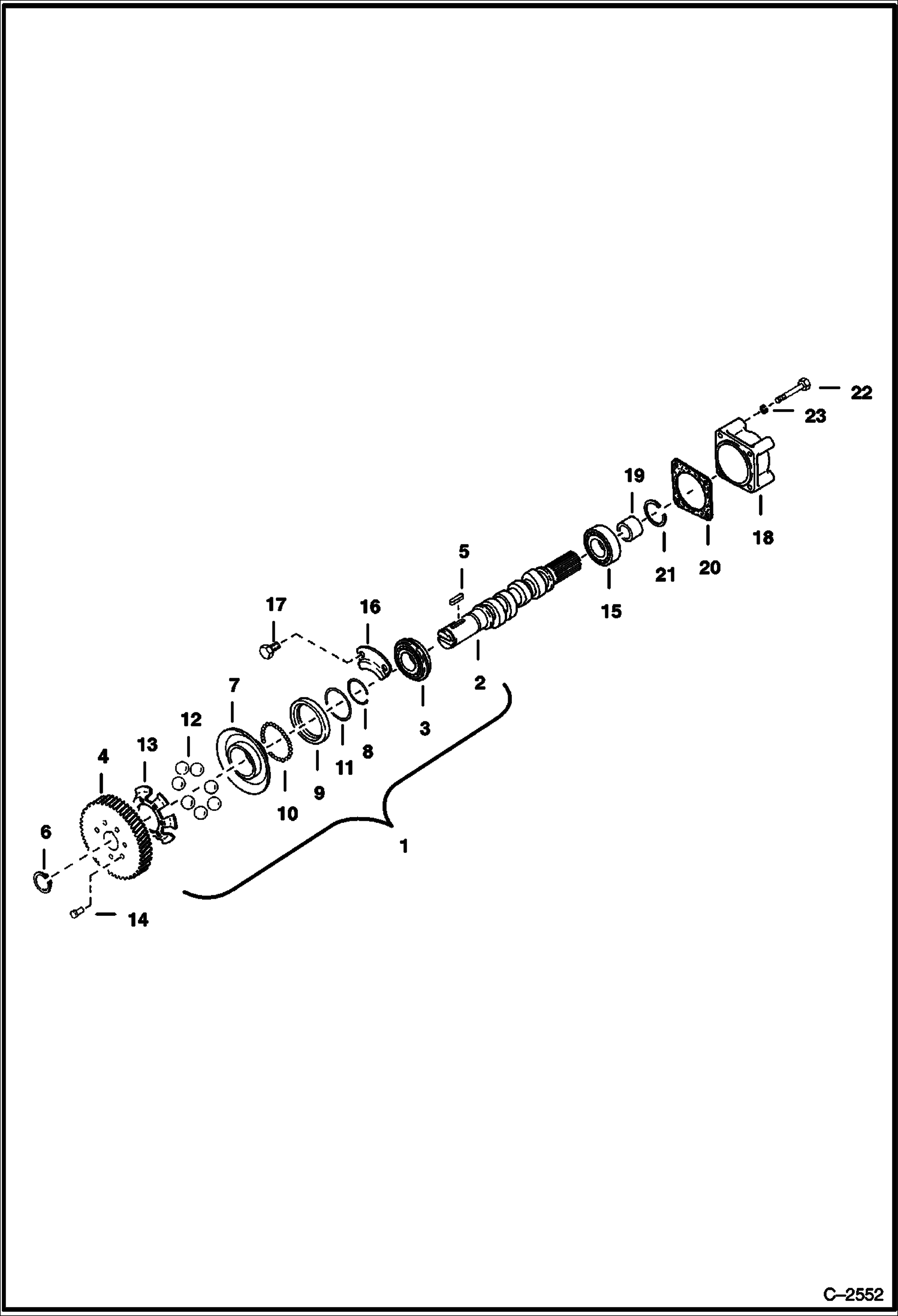 Схема запчастей Bobcat 700s - FUEL CAMSHAFT POWER UNIT