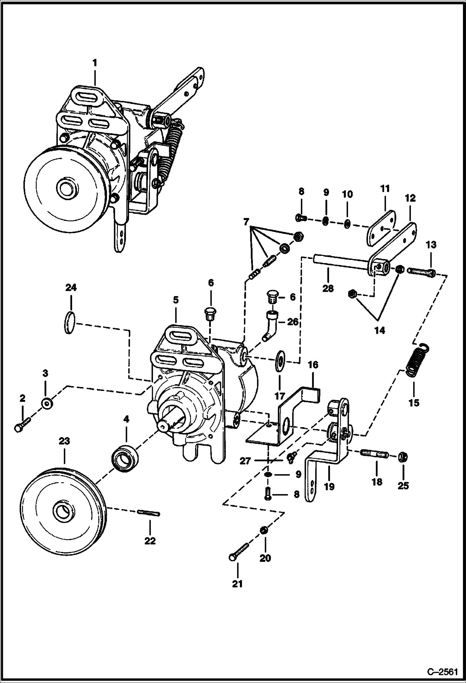 Схема запчастей Bobcat 700s - HOOF GOVERNOR POWER UNIT