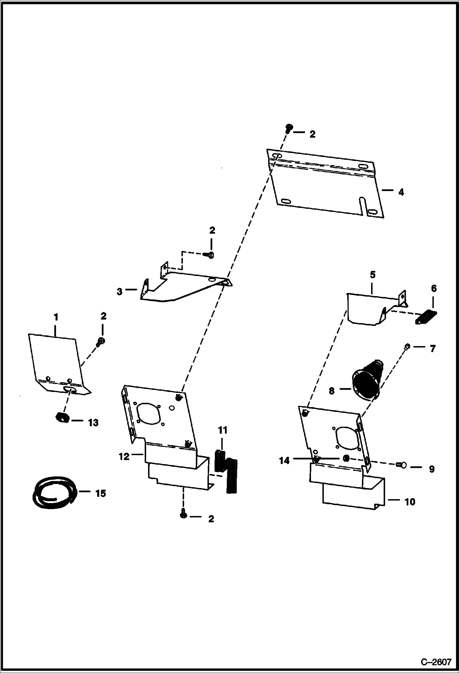 Схема запчастей Bobcat 500s - PANELS MAIN FRAME