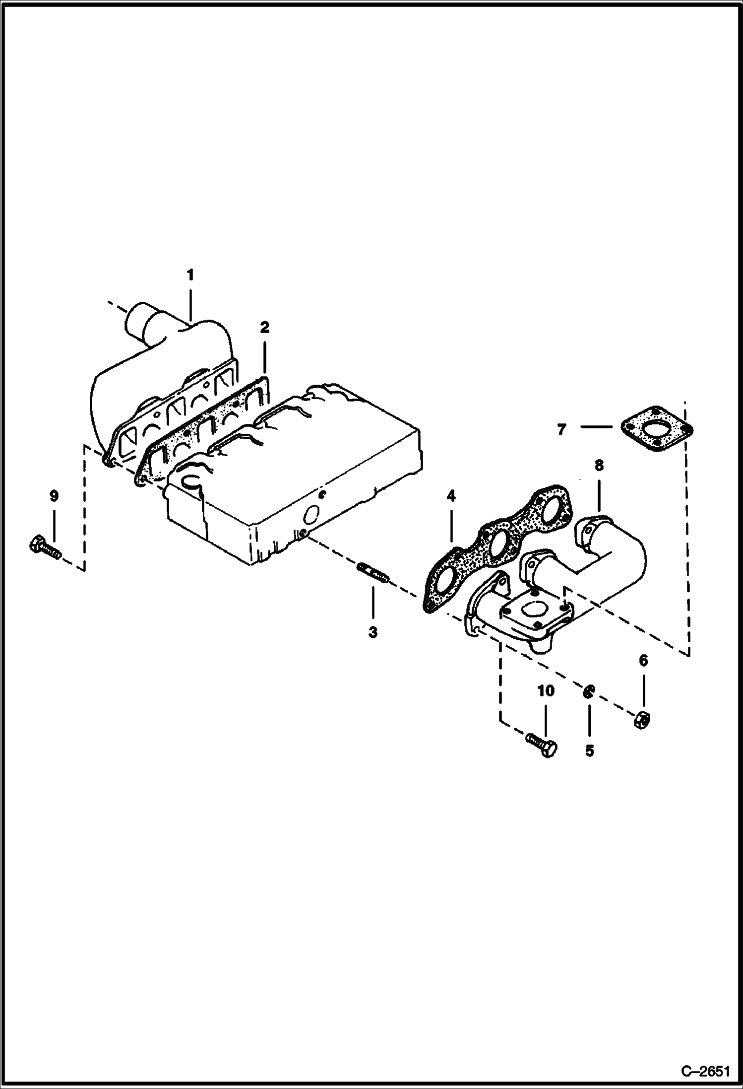 Схема запчастей Bobcat 600s - MANIFOLDS POWER UNIT