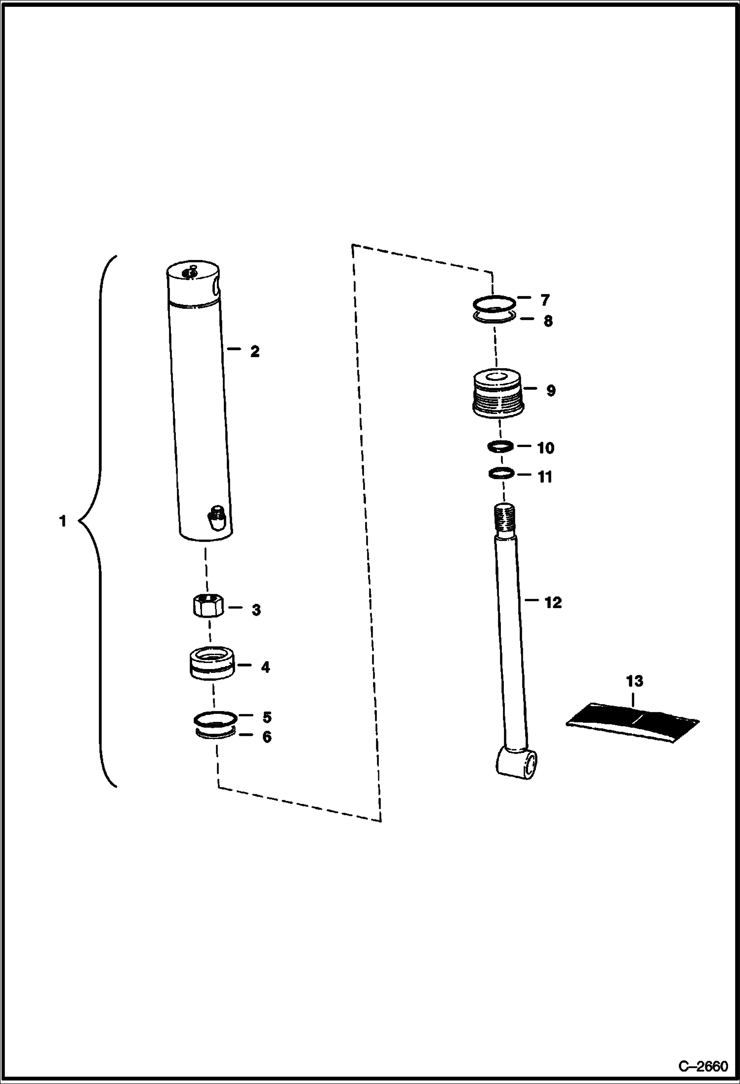 Схема запчастей Bobcat BACKHOE - BACKHOE (Bucket & Dipperstick Cylinder) (907) 907 BACKHOE