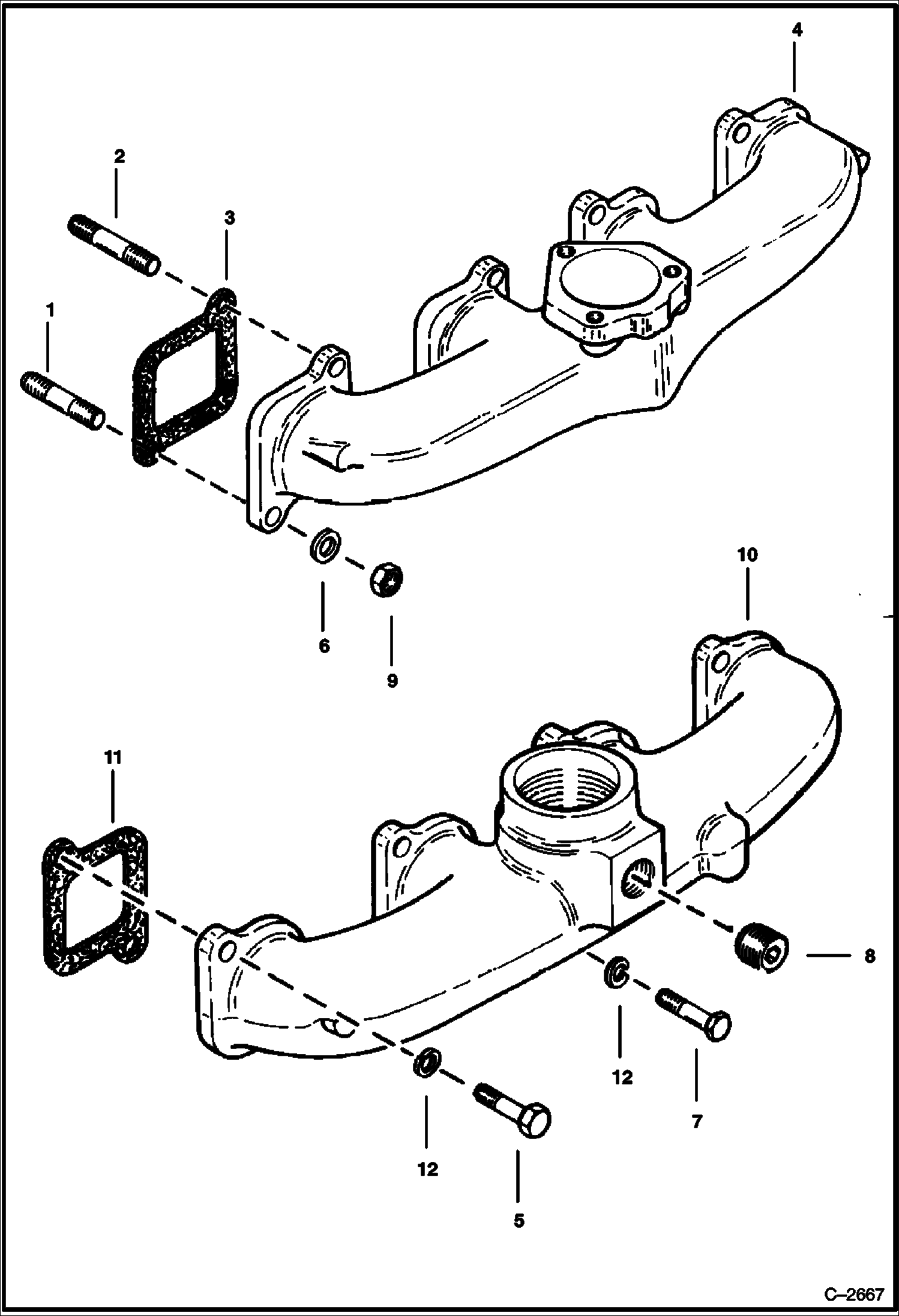 Схема запчастей Bobcat 800s - MANIFOLDS POWER UNIT